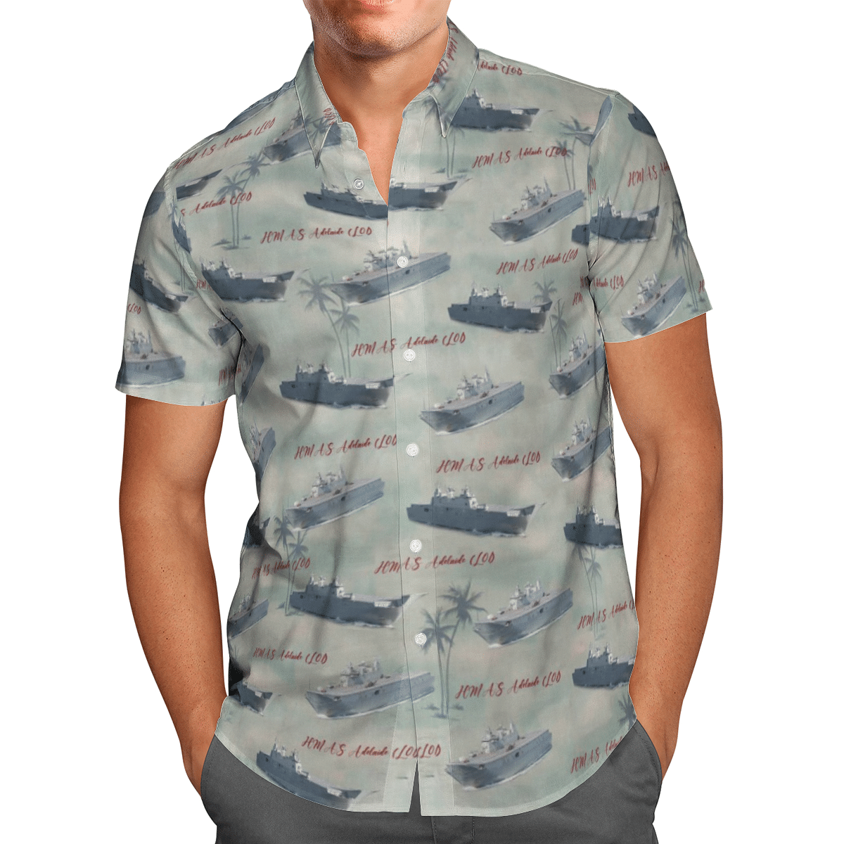 HMAS Adelaide L01 Royal Australian Navy Hawaiian Shirt, Short 2 1645016036f8bff2bc0f