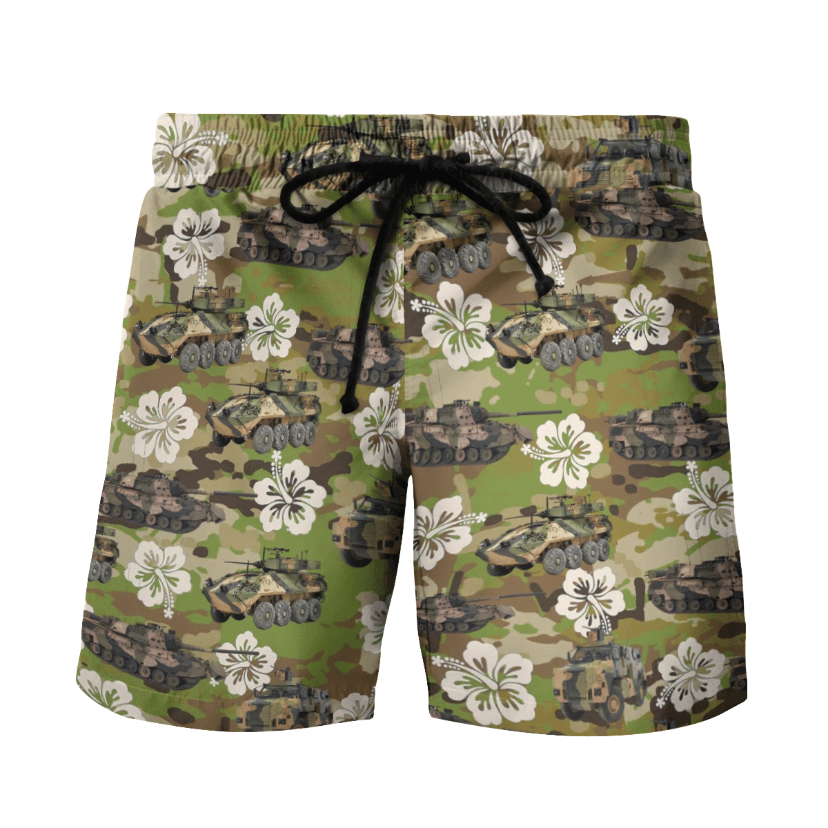 Leopard and ASLAV, Bushmaster Australian Army Hawaiian Shirt, Short 40 1645016039cd5ecc5652