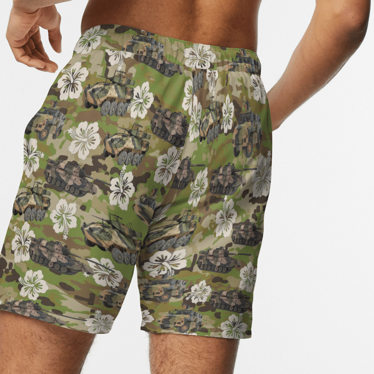 Leopard and ASLAV, Bushmaster Australian Army Hawaiian Shirt, Short 42 1645016039e53b22e262