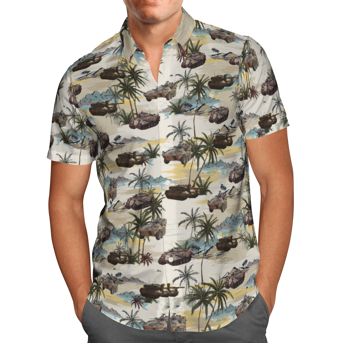 M113A1, ASLAV and Leopard Australian Army Coconut Hawaiian Shirt, Short 2 16450160411a422d68c8