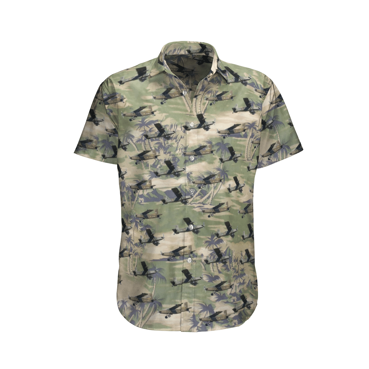 Pilatus PC-6 French Army Hawaiian Shirt, Short 57 1645016042917a8cc739
