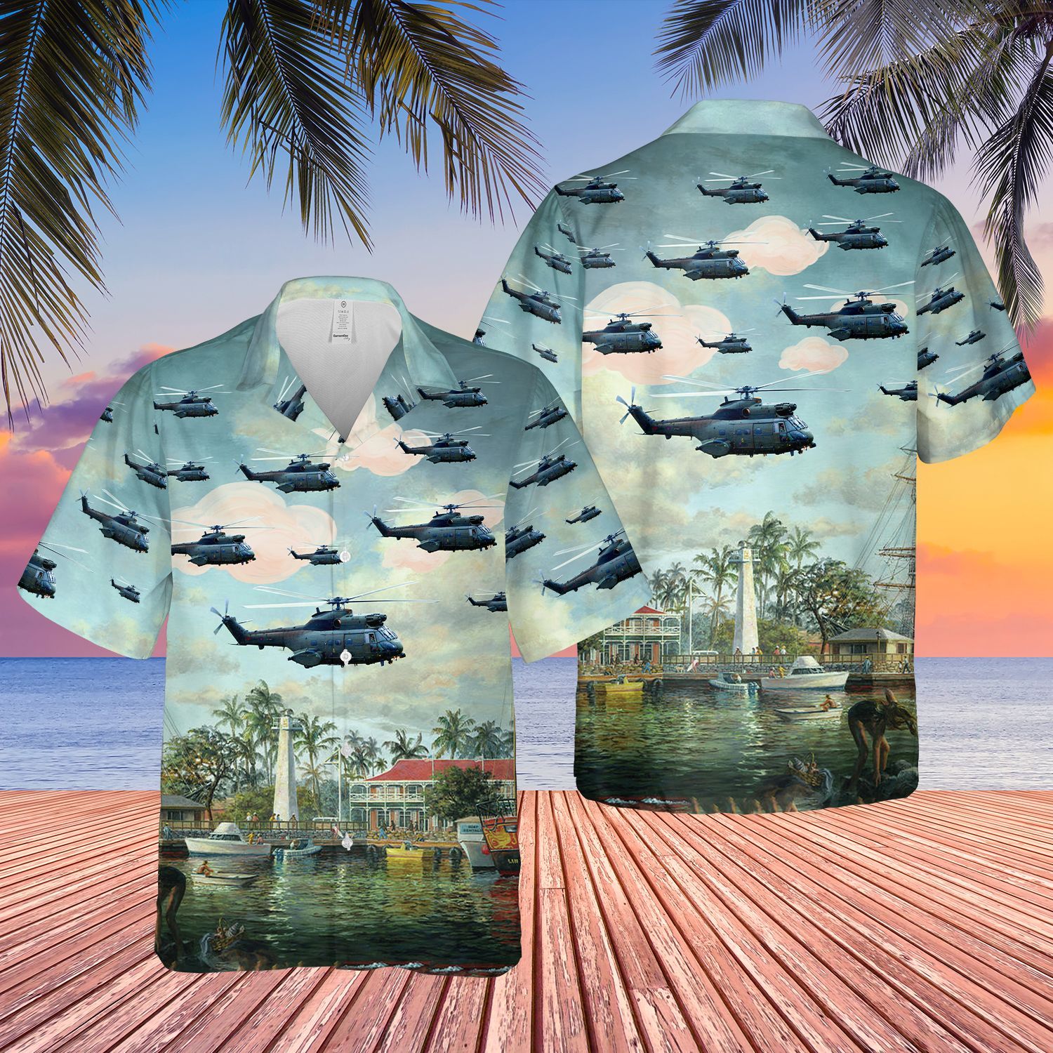 RAF The Puma HC Mk2 Short Sleeve Limited Hawaiian Shirt 6 RAF The Puma HC Mk2 Short Sleeve Limited Hawaiian Shirt word1