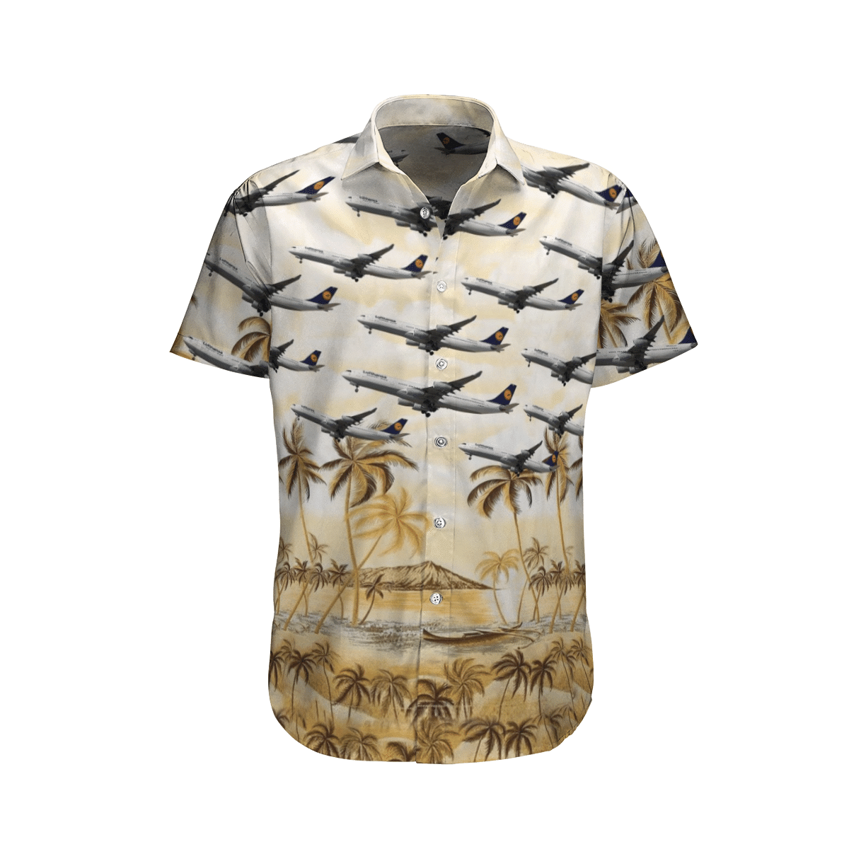 Lufthansa Airbus A340-300 Short Sleeve Limited Hawaiian Shirt 1 Lufthansa Airbus A340-300 Short Sleeve Limited Hawaiian Shirt word1