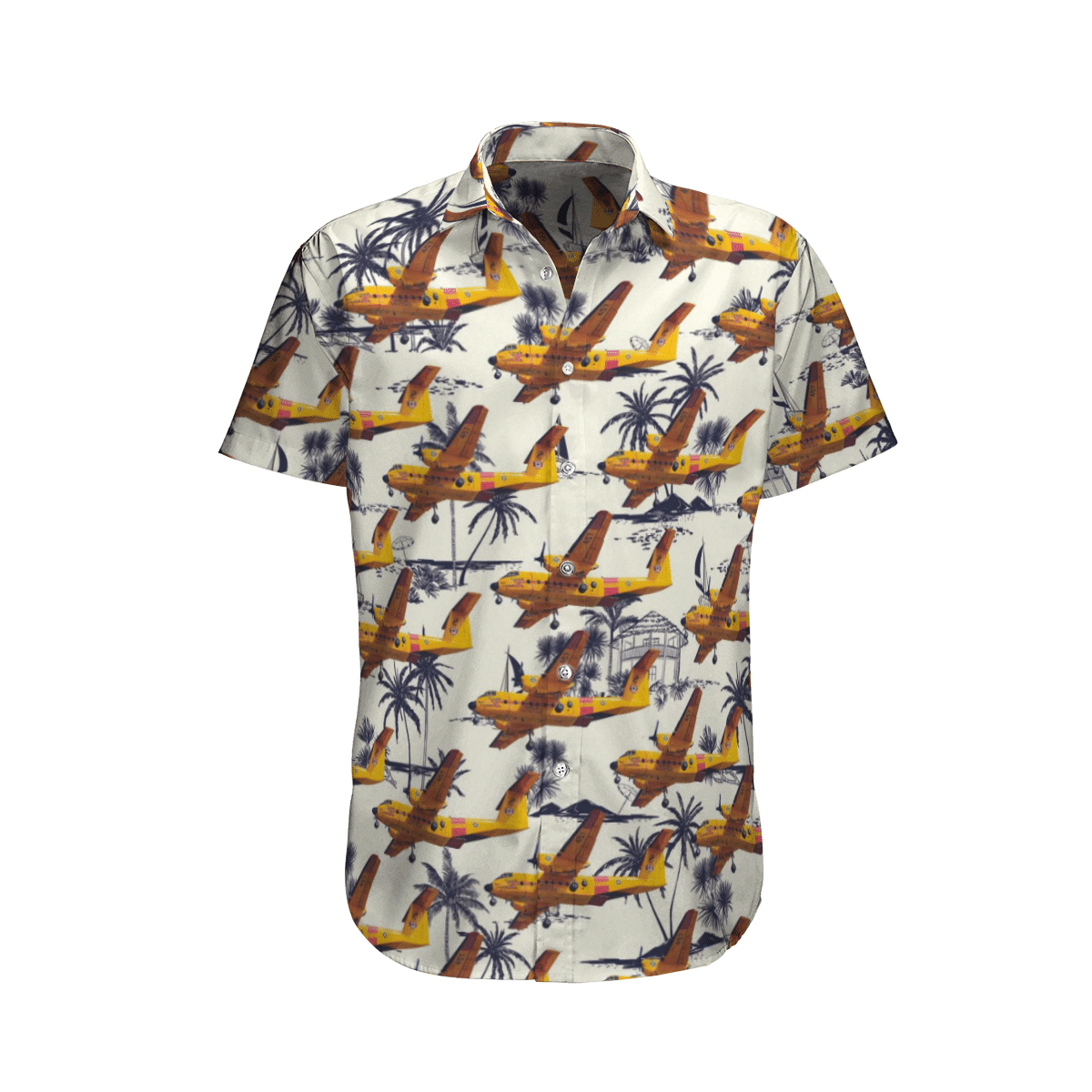 RCAF De Havilland Canada CC-115 Buffalo DHC-5 Short Sleeve Limited Hawaiian Shirt 7 RCAF De Havilland Canada CC-115 Buffalo DHC-5 Short Sleeve Limited Hawaiian Shirt word1
