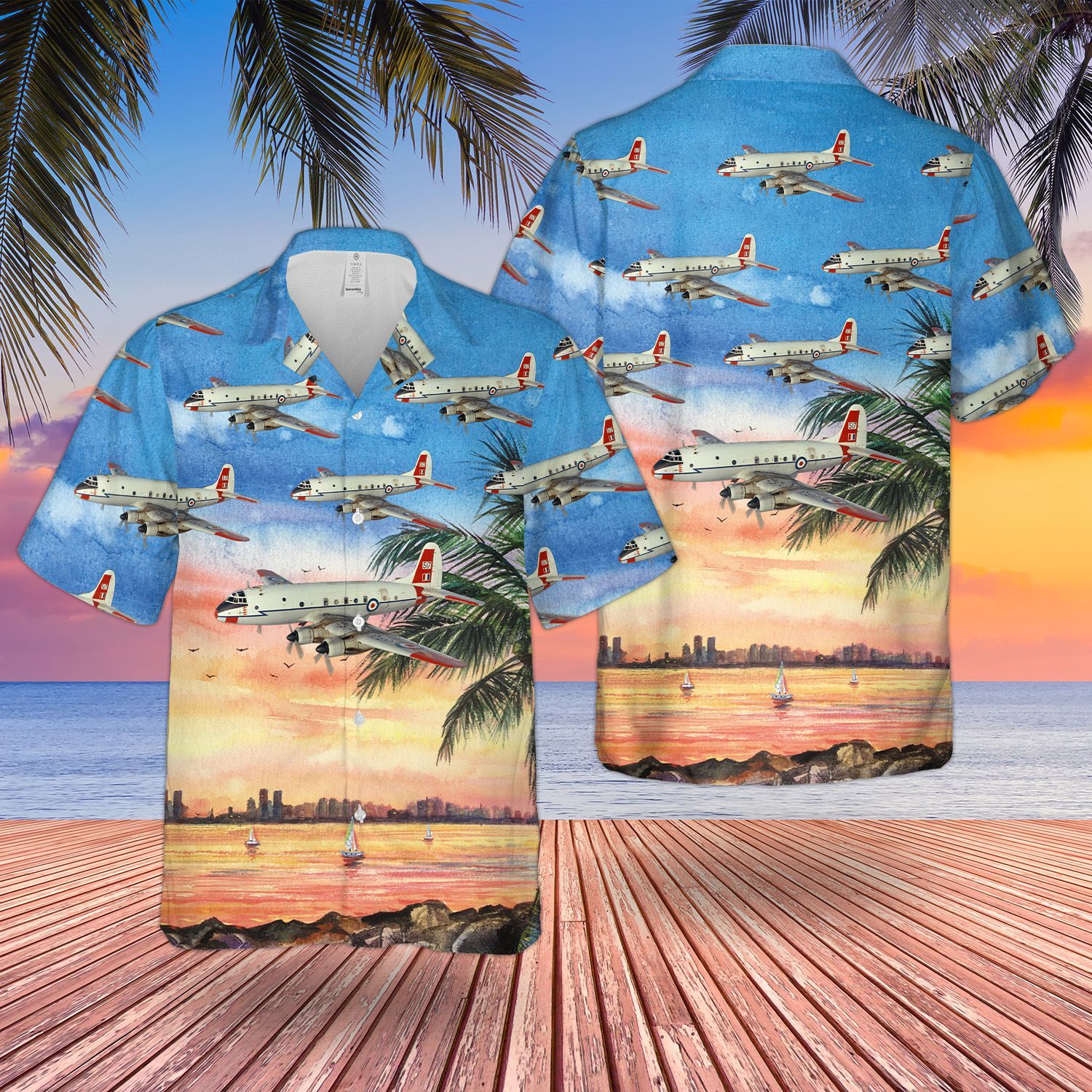 RAF Handley Page Hastings Short Sleeve Limited Hawaiian Shirt 7 RAF Handley Page Hastings Short Sleeve Limited Hawaiian Shirt word2