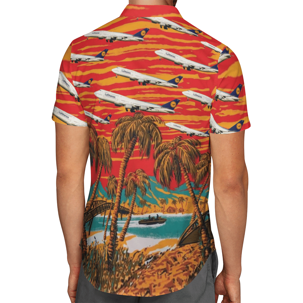 Lufthansa Boeing 747-8 Short Sleeve Limited Hawaiian Shirt 3 Lufthansa Boeing 747-8 Short Sleeve Limited Hawaiian Shirt word2