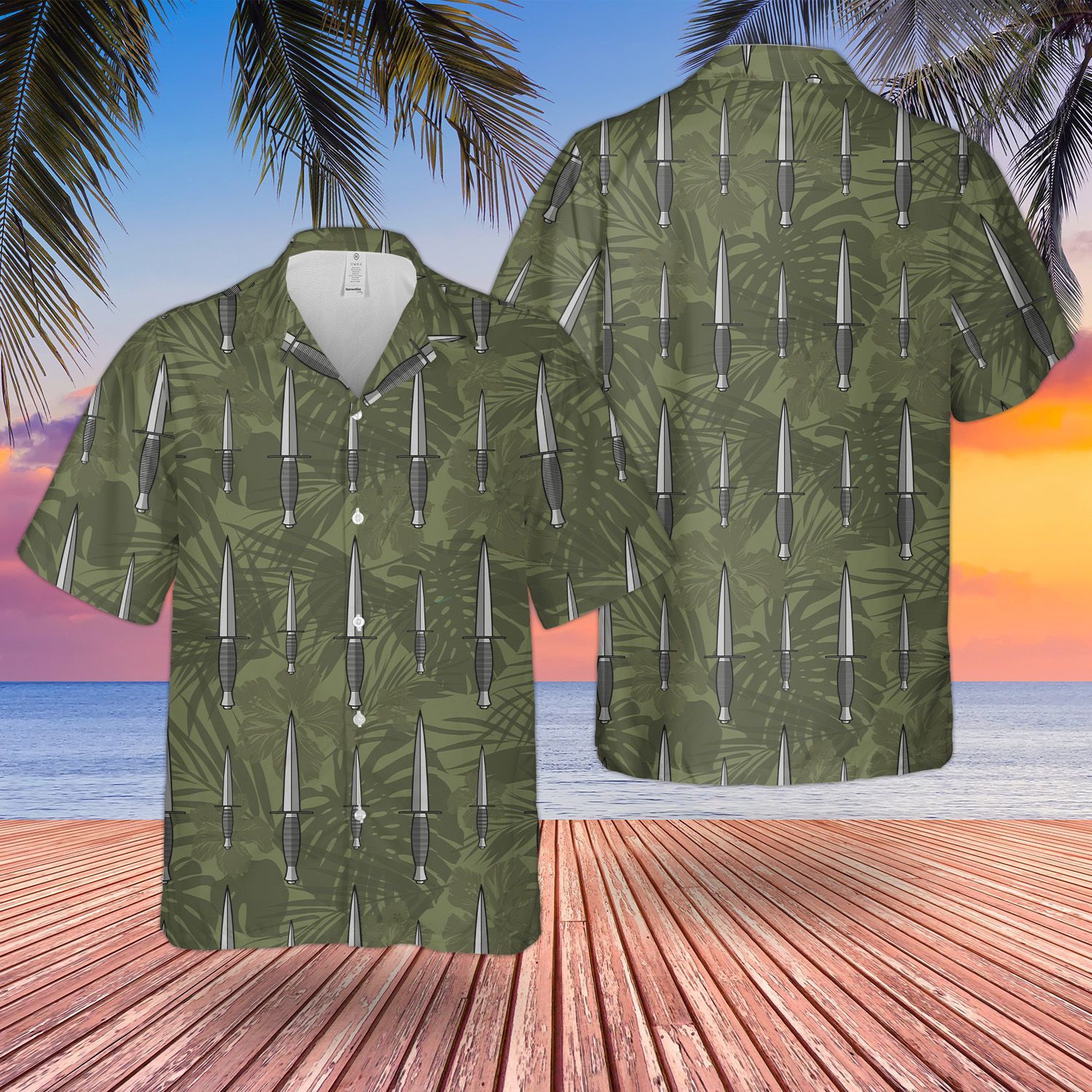 Royal Marines Commando Dagger Millitary Green Short Sleeve Limited Hawaiian Shirt 6 Royal Marines Commando Dagger Millitary Green Short Sleeve Limited Hawaiian Shirt word2