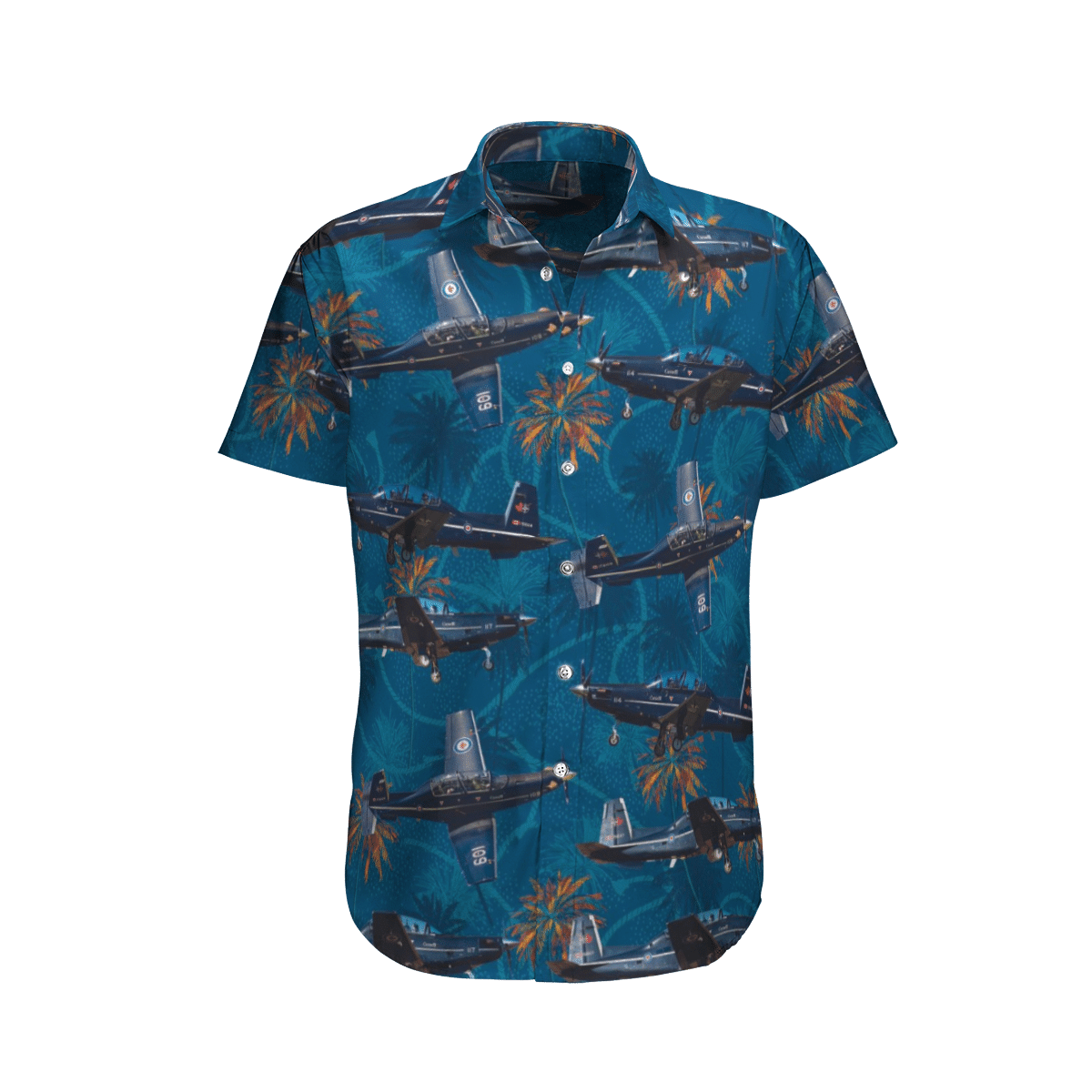 RCAF Raytheon CT-156 Harvard II Short Sleeve Limited Hawaiian Shirt word3