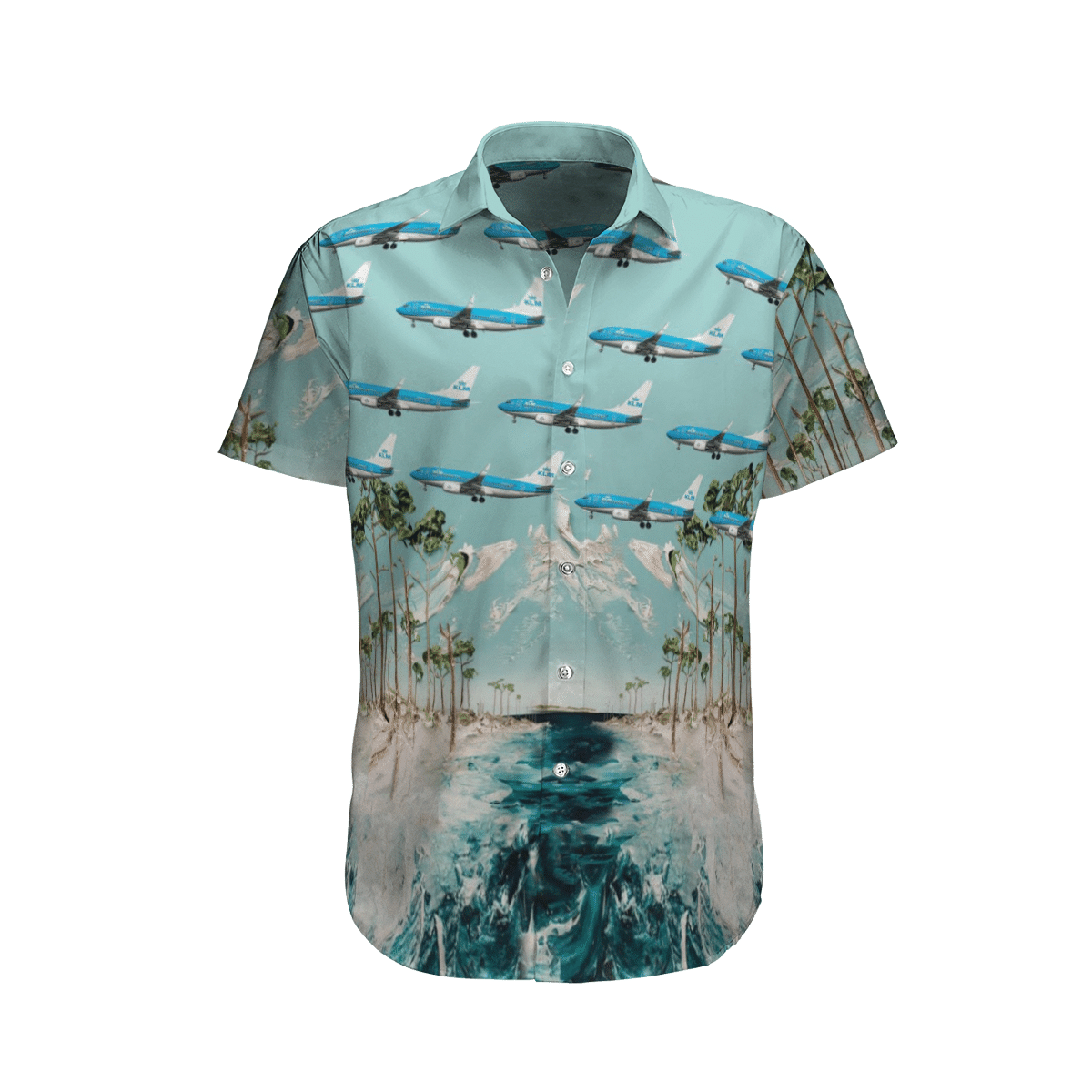 KLM Royal Dutch Airlines Boeing 737-700 Short Sleeve Limited Hawaiian Shirt 5 KLM Royal Dutch Airlines Boeing 737-700 Short Sleeve Limited Hawaiian Shirt word1
