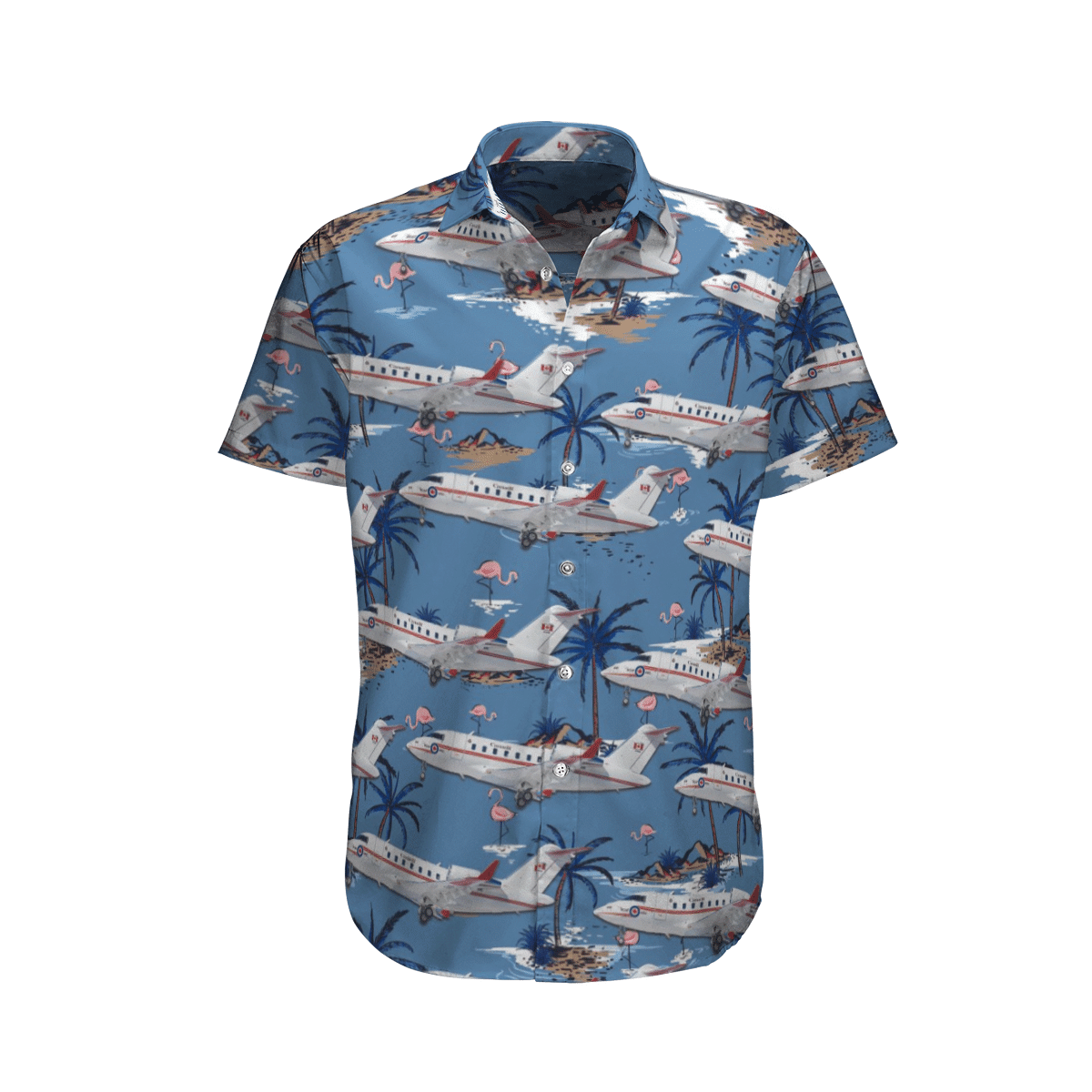 RCAF Bombardier CC-144D Challenger CL-650 Short Sleeve Limited Hawaiian Shirt