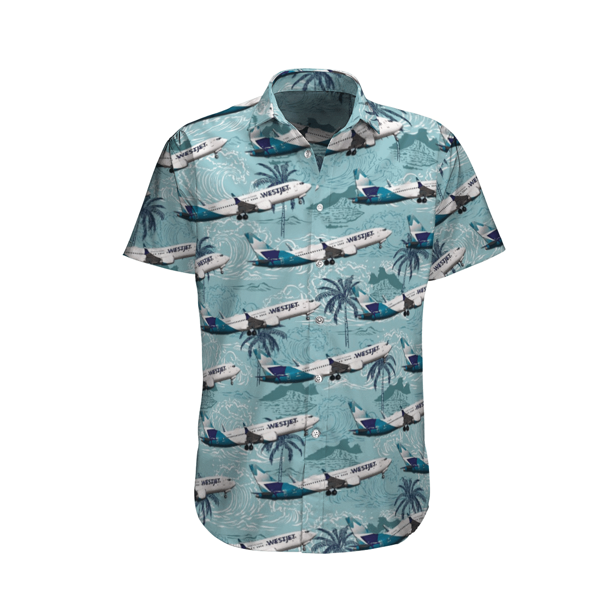 WestJet Boeing 737-8 MAX Short Sleeve Limited Hawaiian Shirt 1 WestJet Boeing 737-8 MAX Short Sleeve Limited Hawaiian Shirt word3