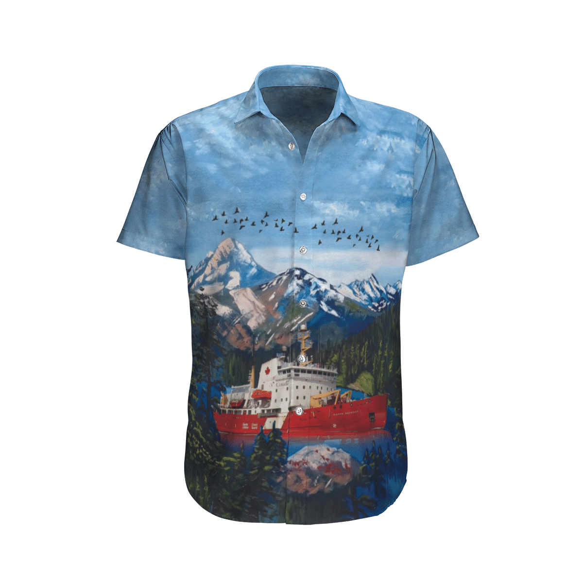 Canadian Coast Guard CCGS Pierre Radisson Short Sleeve Limited Hawaiian Shirt word3