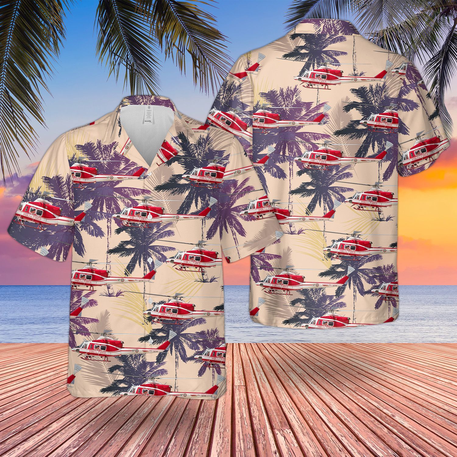 Vigili Del Fuoco Agusta-Bell AB 412 Short Sleeve Limited Hawaiian Shirt 7 Vigili Del Fuoco Agusta-Bell AB 412 Short Sleeve Limited Hawaiian Shirt word1