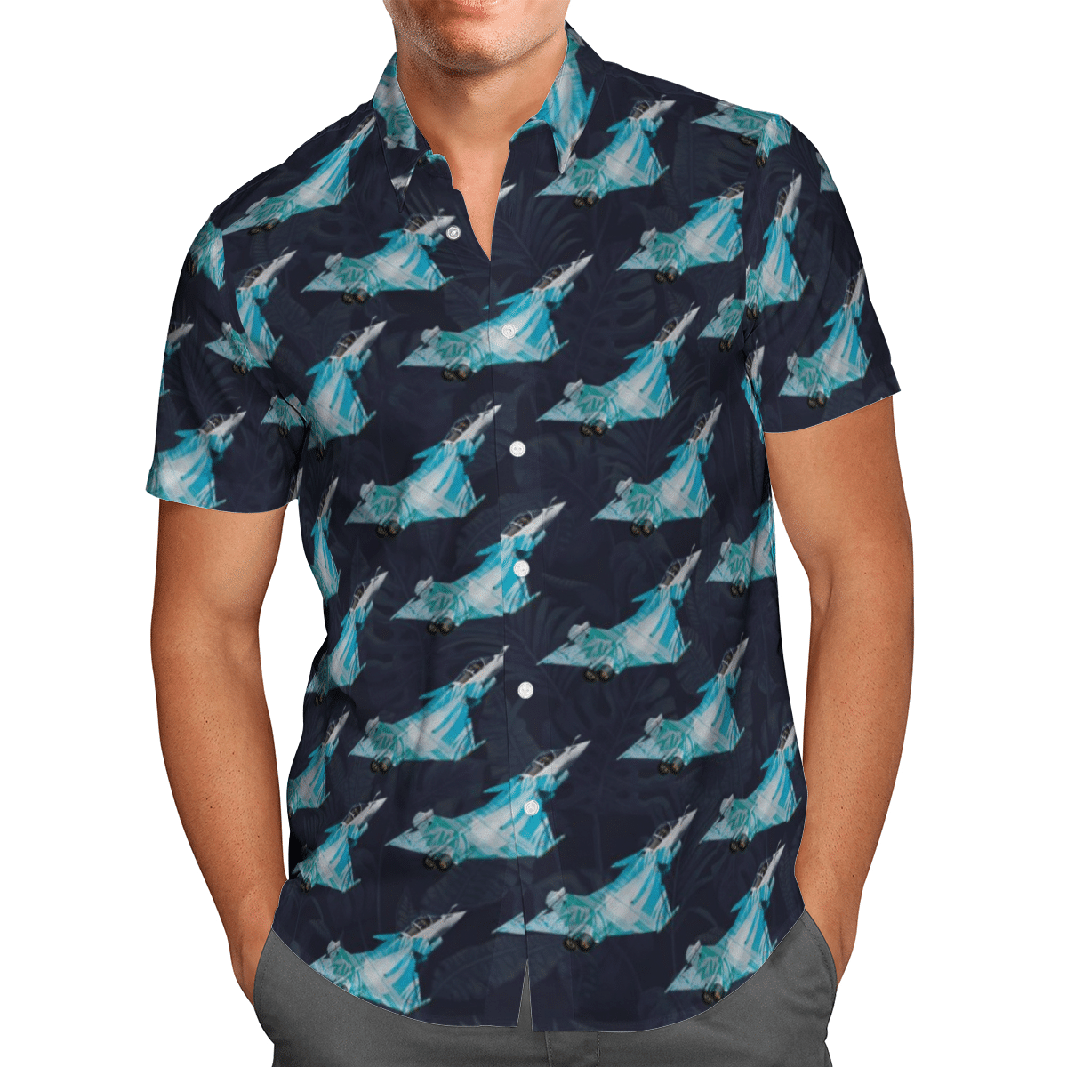 Rafale Solo Display Dark blue Short Sleeve Limited Hawaiian Shirt 2 Rafale Solo Display Dark blue Short Sleeve Limited Hawaiian Shirt word3