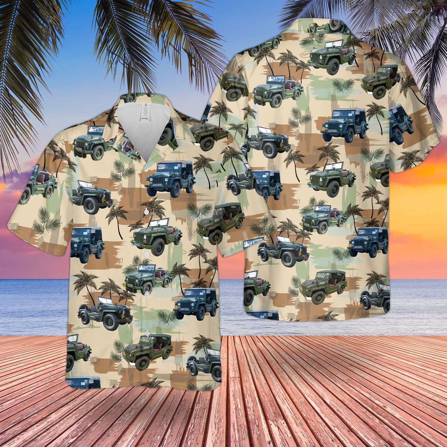 British Army Austin Champ Short Sleeve Limited Hawaiian Shirt 1 British Army Austin Champ Short Sleeve Limited Hawaiian Shirt word1