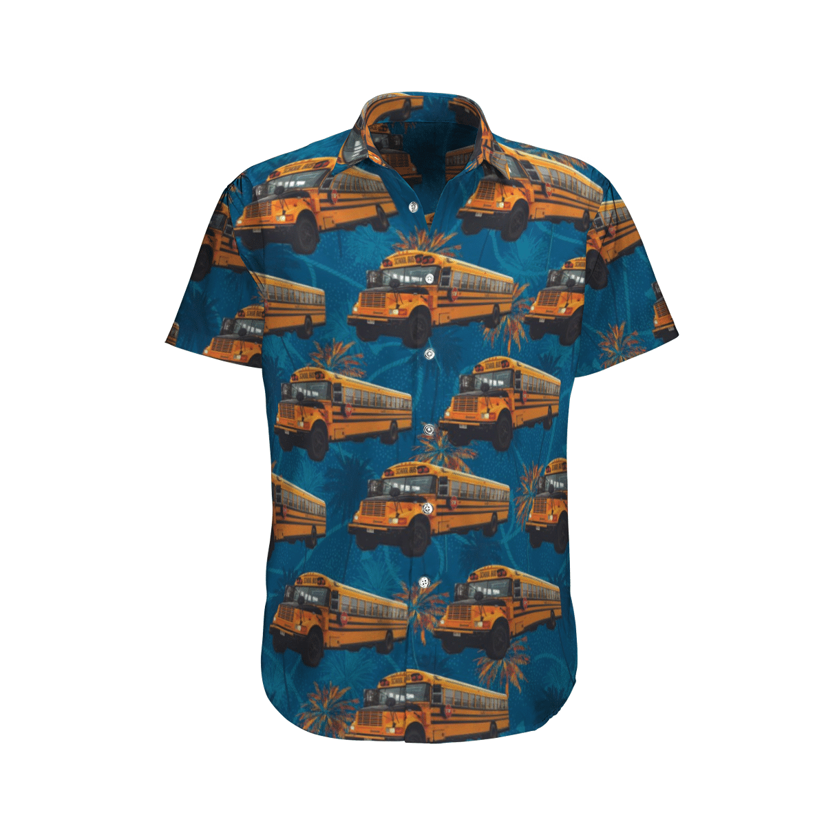 Canadian School Bus Short Sleeve Limited Hawaiian Shirt word1
