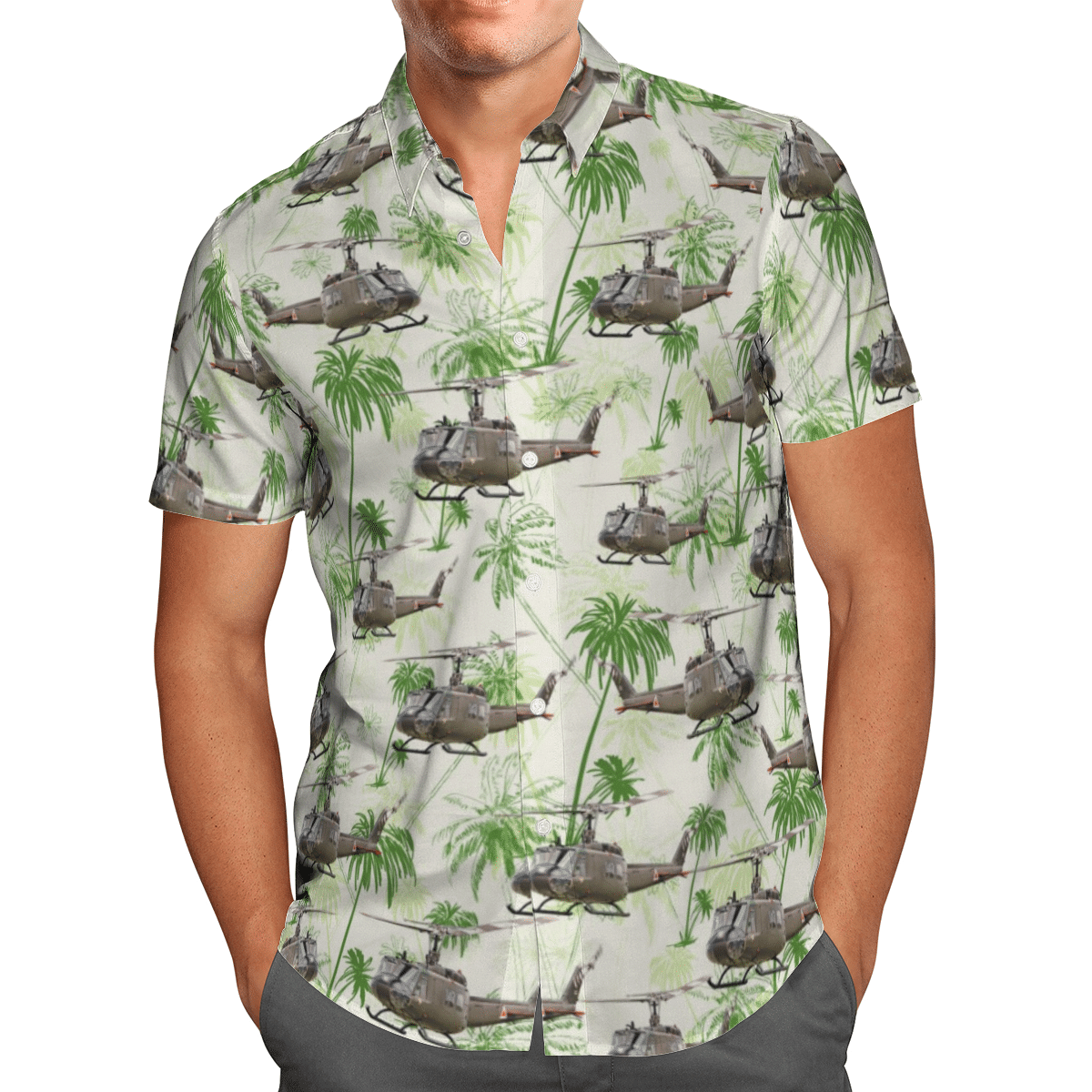 Bell UH-1 Huey Iroquois Short Sleeve Limited Hawaiian Shirt 2 Bell UH-1 Huey Iroquois Short Sleeve Limited Hawaiian Shirt word3
