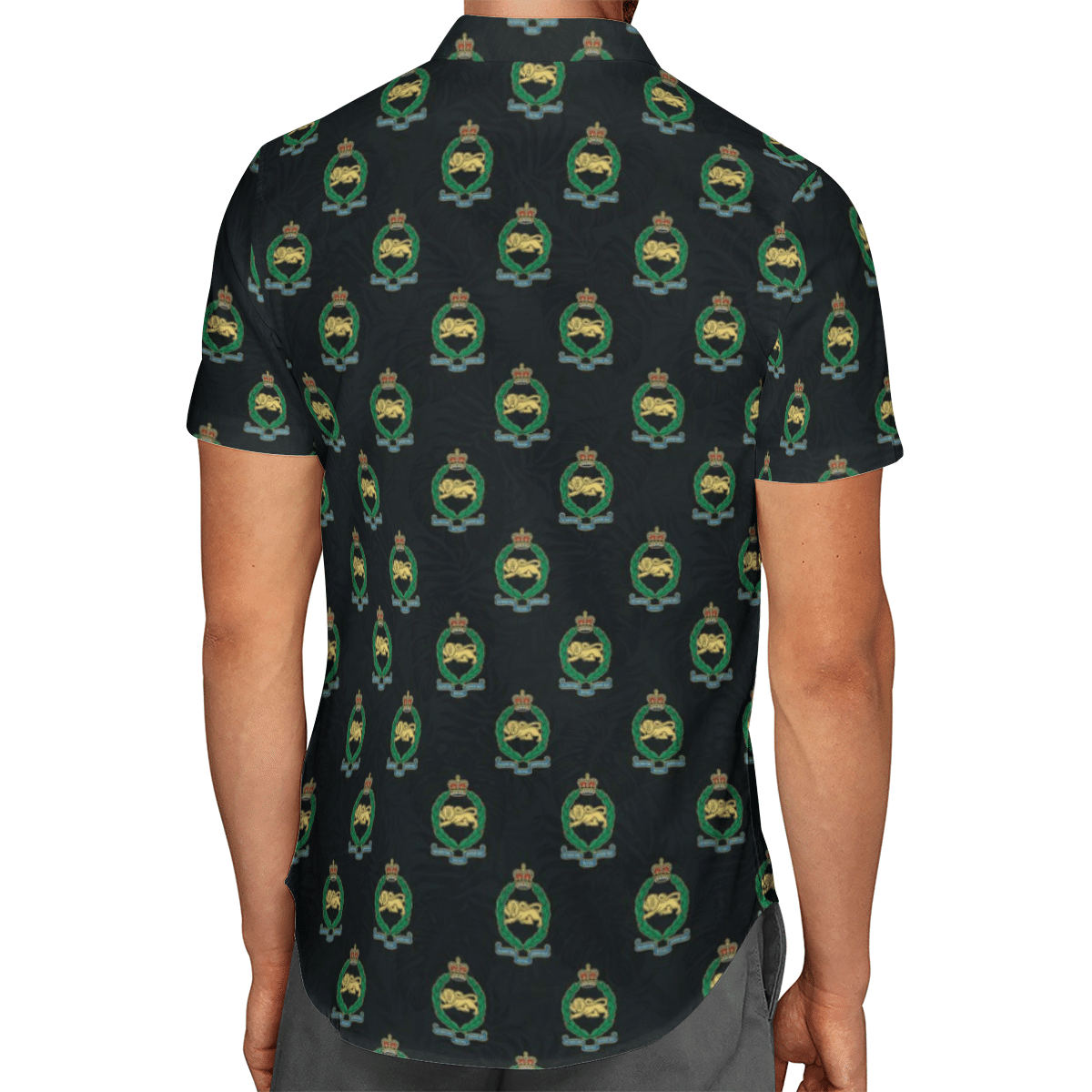 British Army King's Own Royal Border Regiment Short Sleeve Limited Hawaiian Shirt 3 British Army King's Own Royal Border Regiment Short Sleeve Limited Hawaiian Shirt word1