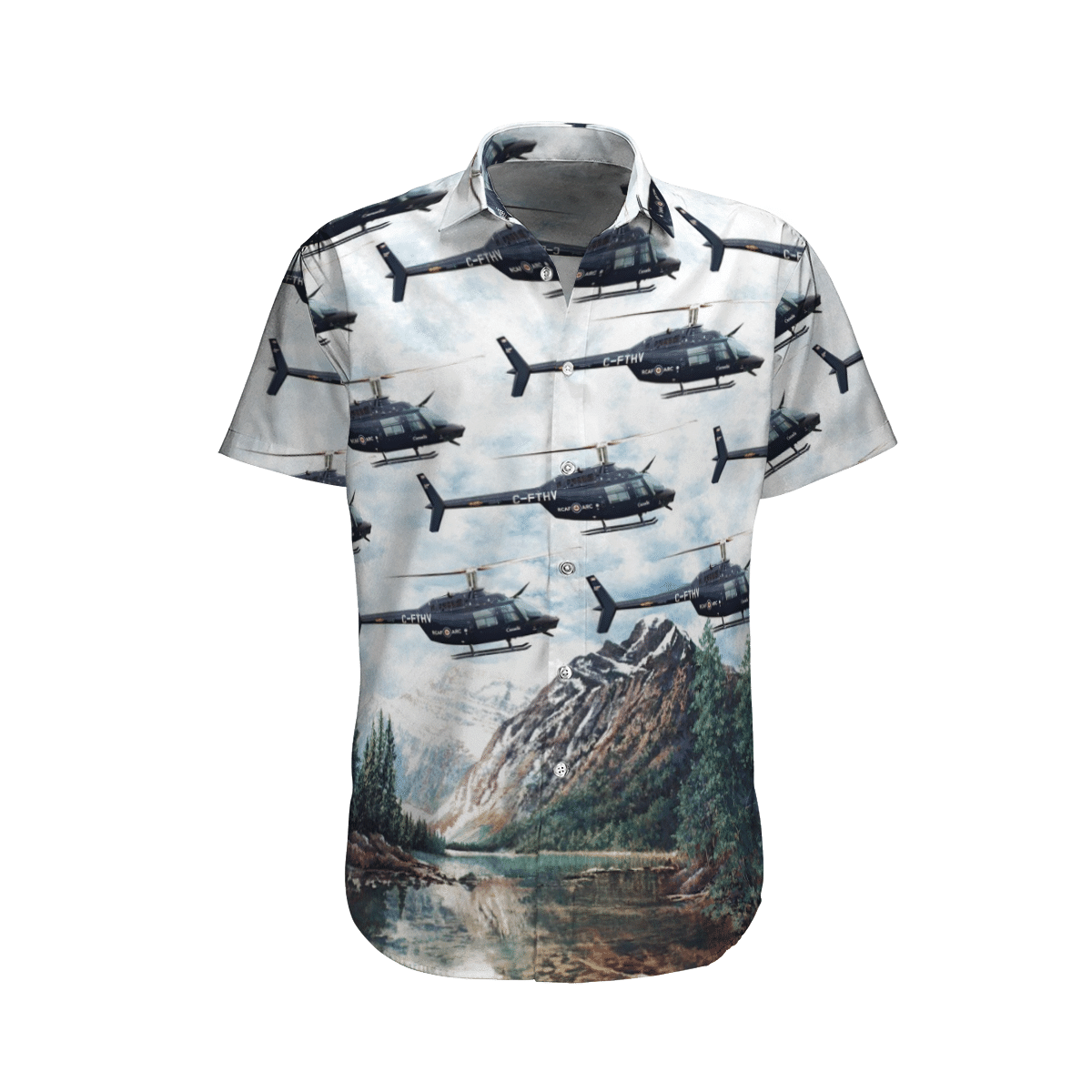 RCAF CH-139 Jet Ranger Short Sleeve Limited Hawaiian Shirt 1 RCAF CH-139 Jet Ranger Short Sleeve Limited Hawaiian Shirt word1