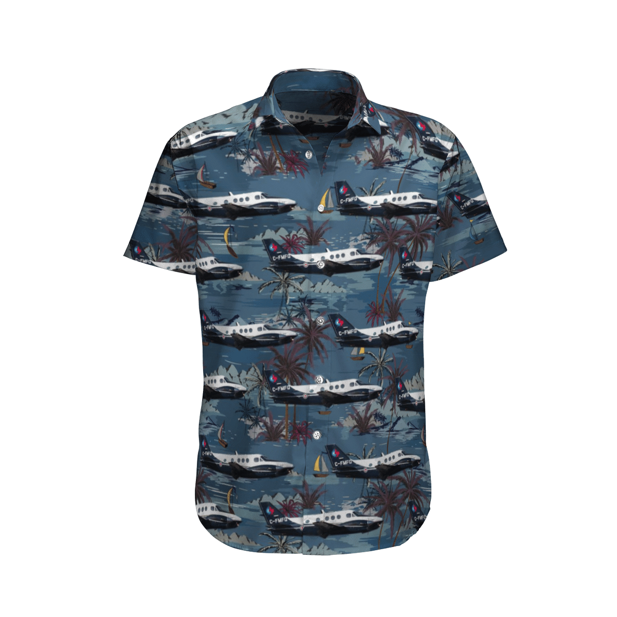 RCAF Beechcraft C-90B King Air Short Sleeve Limited Hawaiian Shirt word1