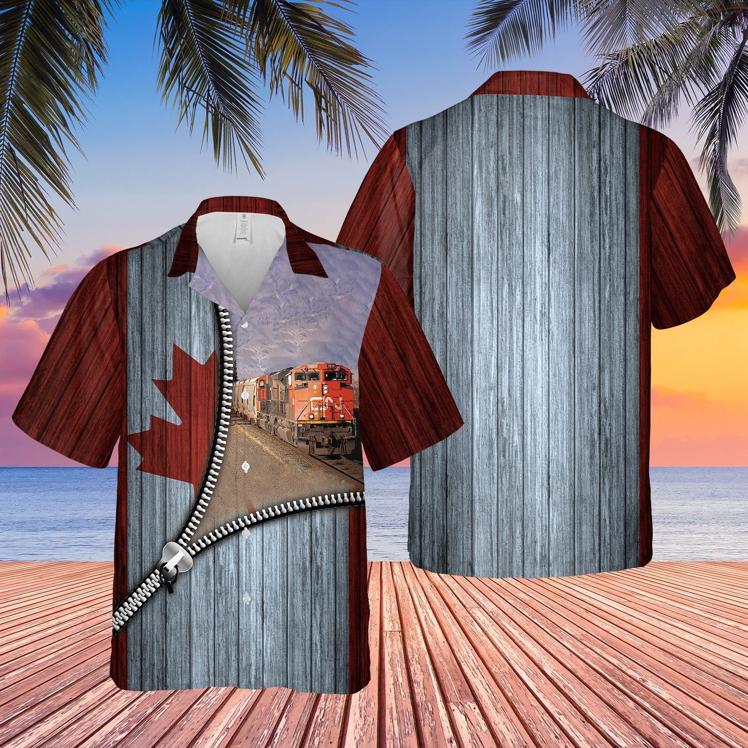 Canadian Train Driver Short Sleeve Limited Hawaiian Shirt 1 Canadian Train Driver Short Sleeve Limited Hawaiian Shirt word1