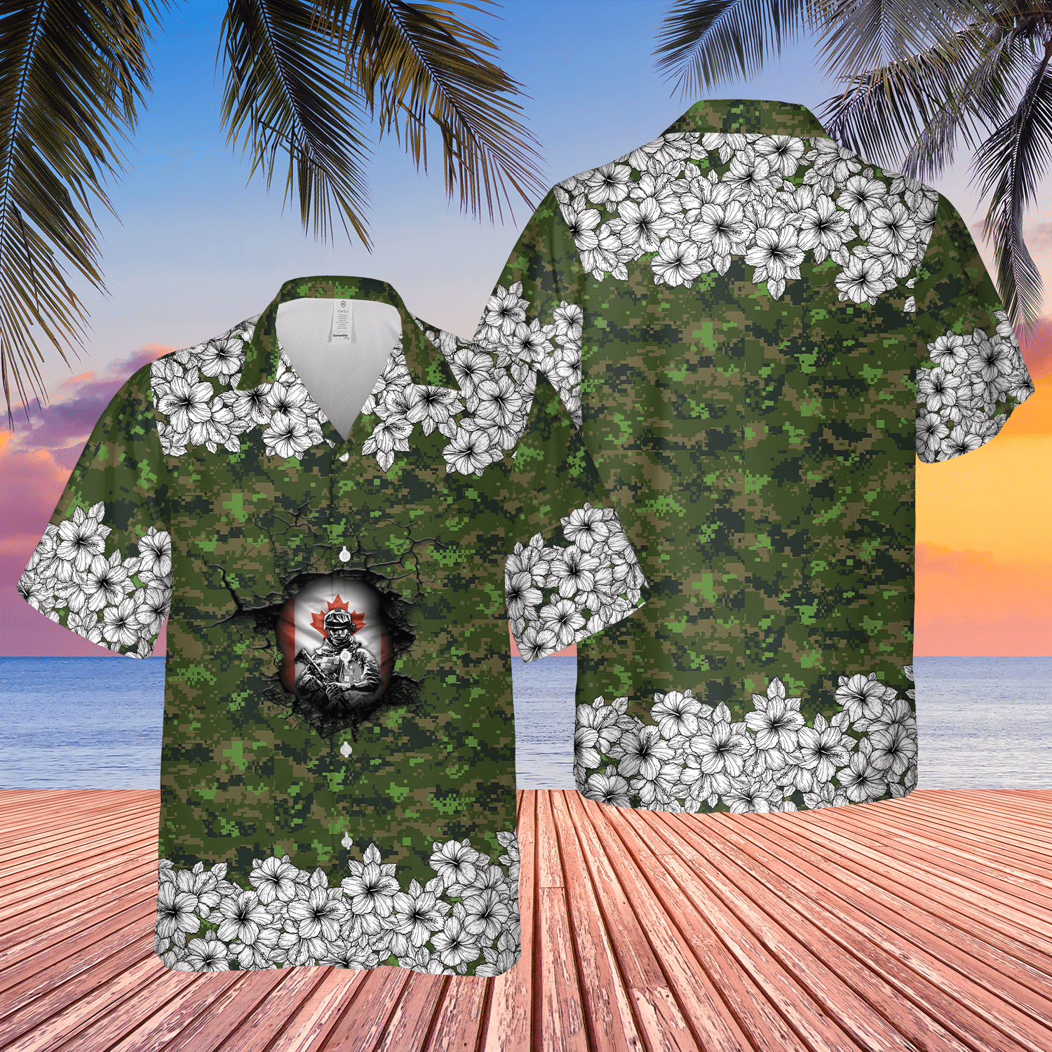 Canadian Army Soldier Short Sleeve Limited Hawaiian Shirt 6 Canadian Army Soldier Short Sleeve Limited Hawaiian Shirt word1