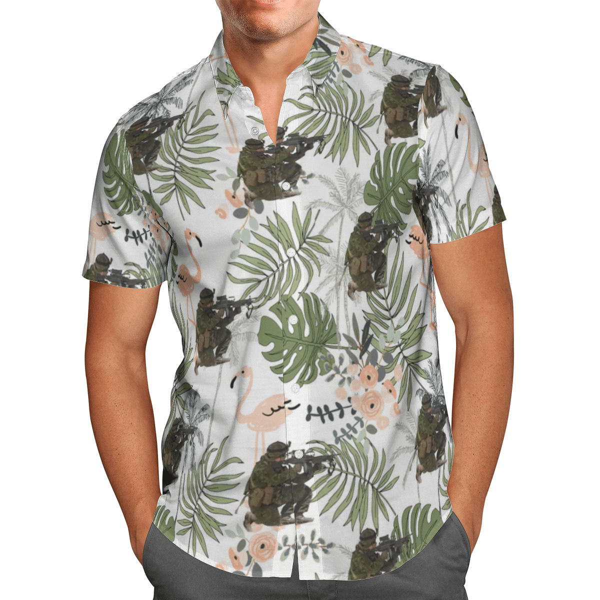 Canadian Army Short Sleeve Limited Hawaiian Shirt word1