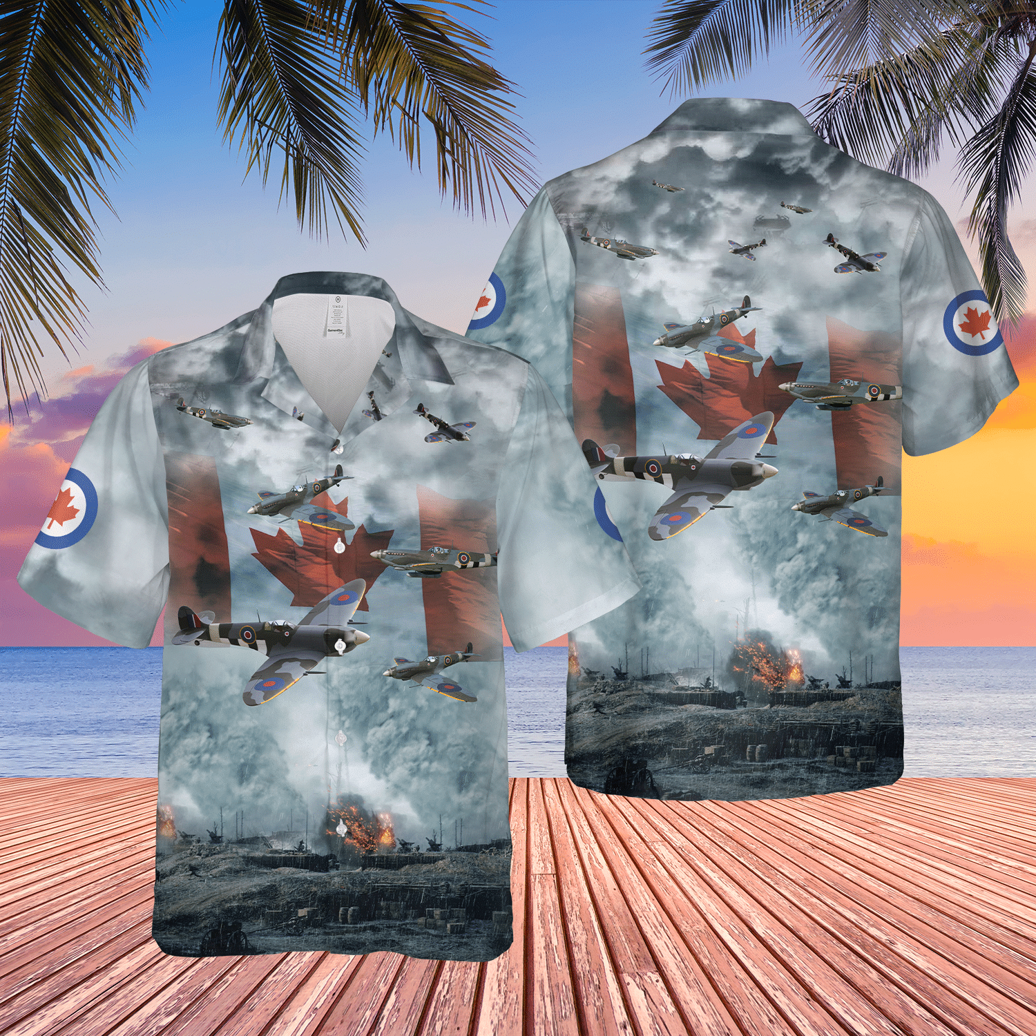 Supermarine Spitfire Short Sleeve Limited Hawaiian Shirt
