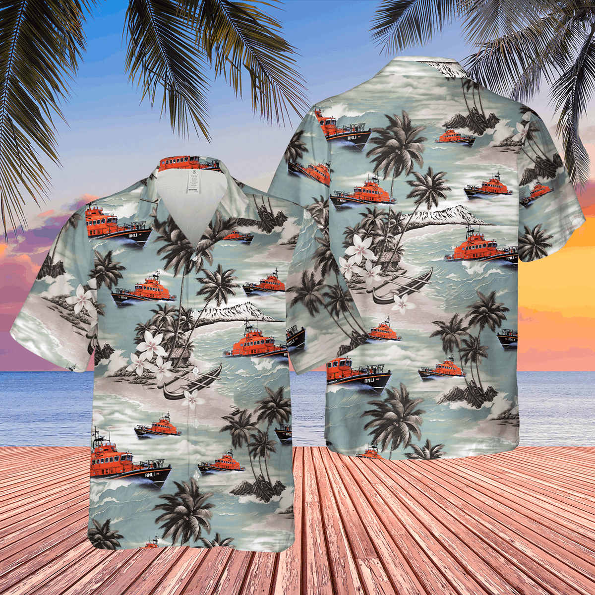 Ireland Lifeguard Lifeboat Short Sleeve Limited Hawaiian Shirt word1