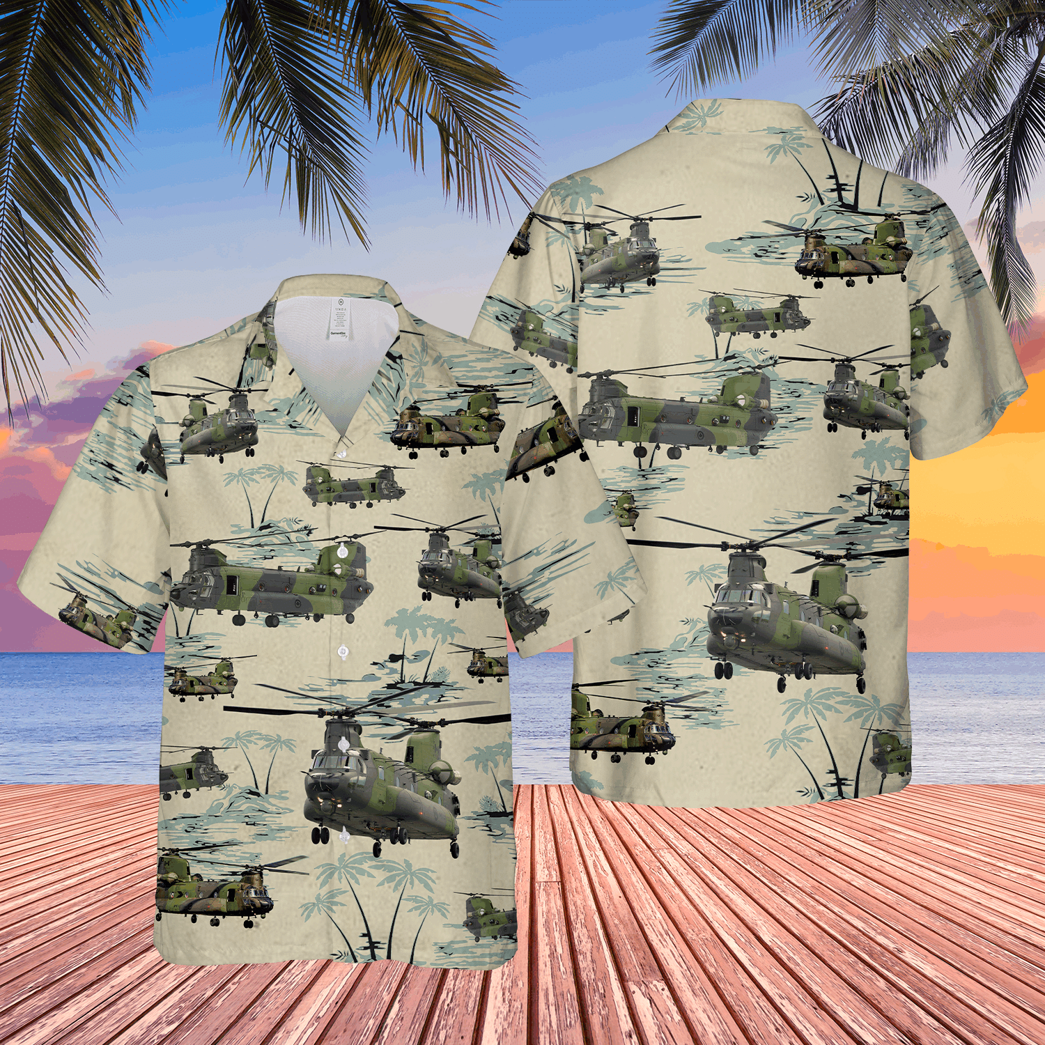 CH-147F Chinook Tactical Aviation Apricot Short Sleeve Limited Hawaiian Shirt 2 CH-147F Chinook Tactical Aviation Apricot Short Sleeve Limited Hawaiian Shirt word3