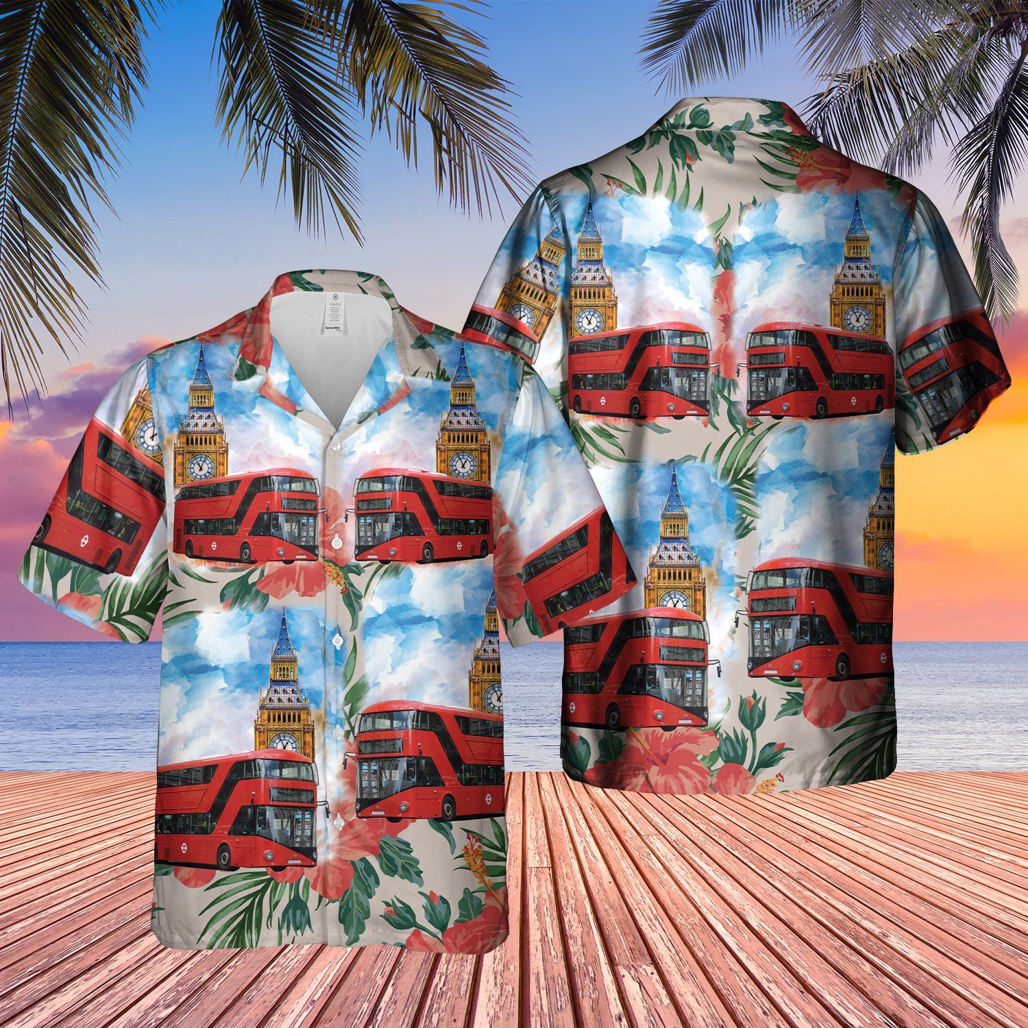 UK Double-Decker Bus New Routemaster Short Sleeve Limited Hawaiian Shirt 2 UK Double-Decker Bus New Routemaster Short Sleeve Limited Hawaiian Shirt word3