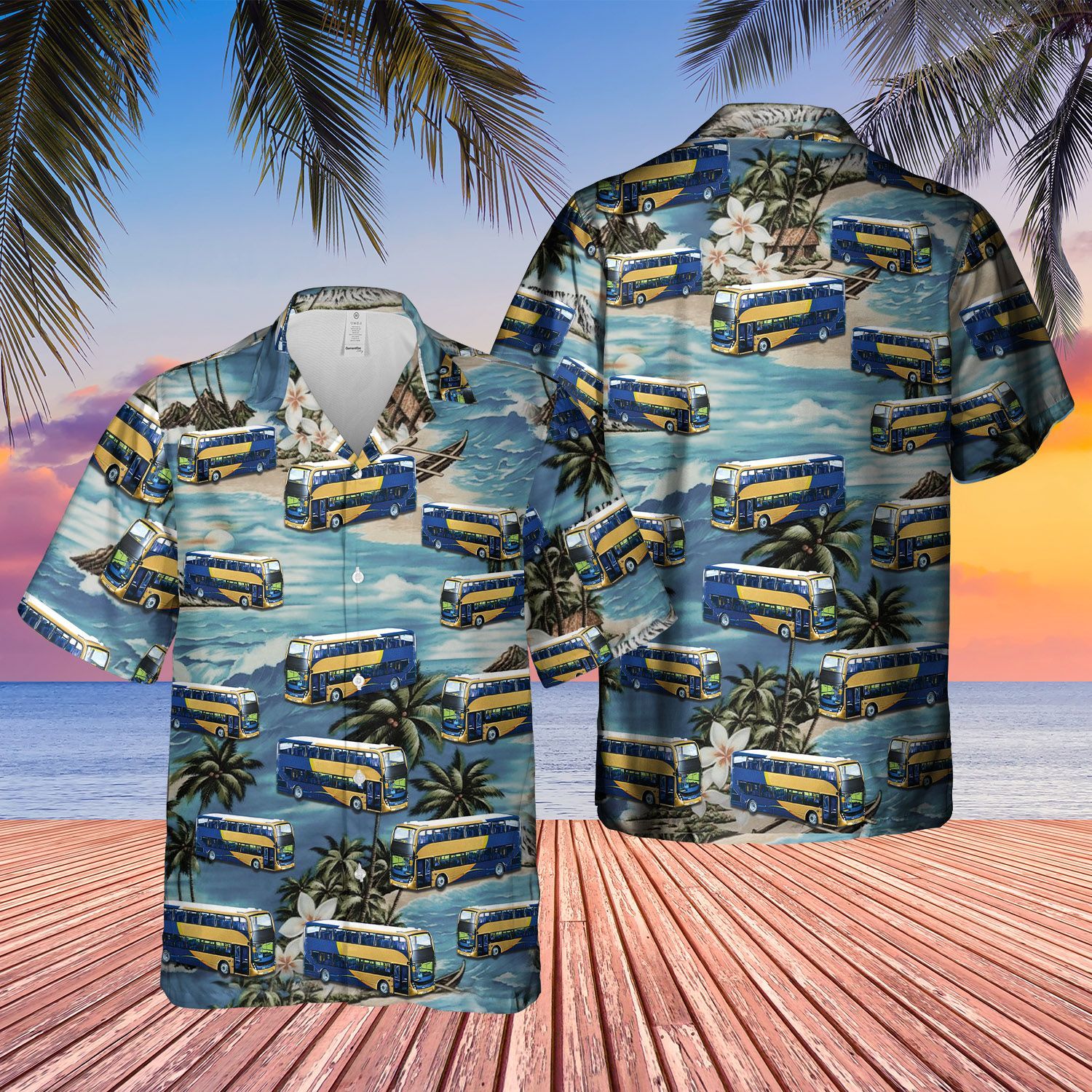 UK Double-Decker Bus 2 Stagecoach Gold Short Sleeve Limited Hawaiian Shirt, Short word3