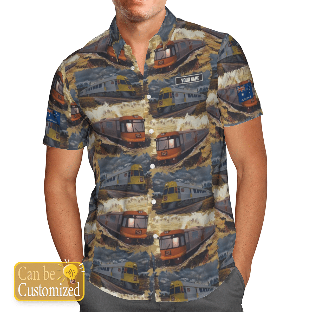 Personalized Australian Train Driver 1 Short Sleeve Limited Hawaiian Shirt