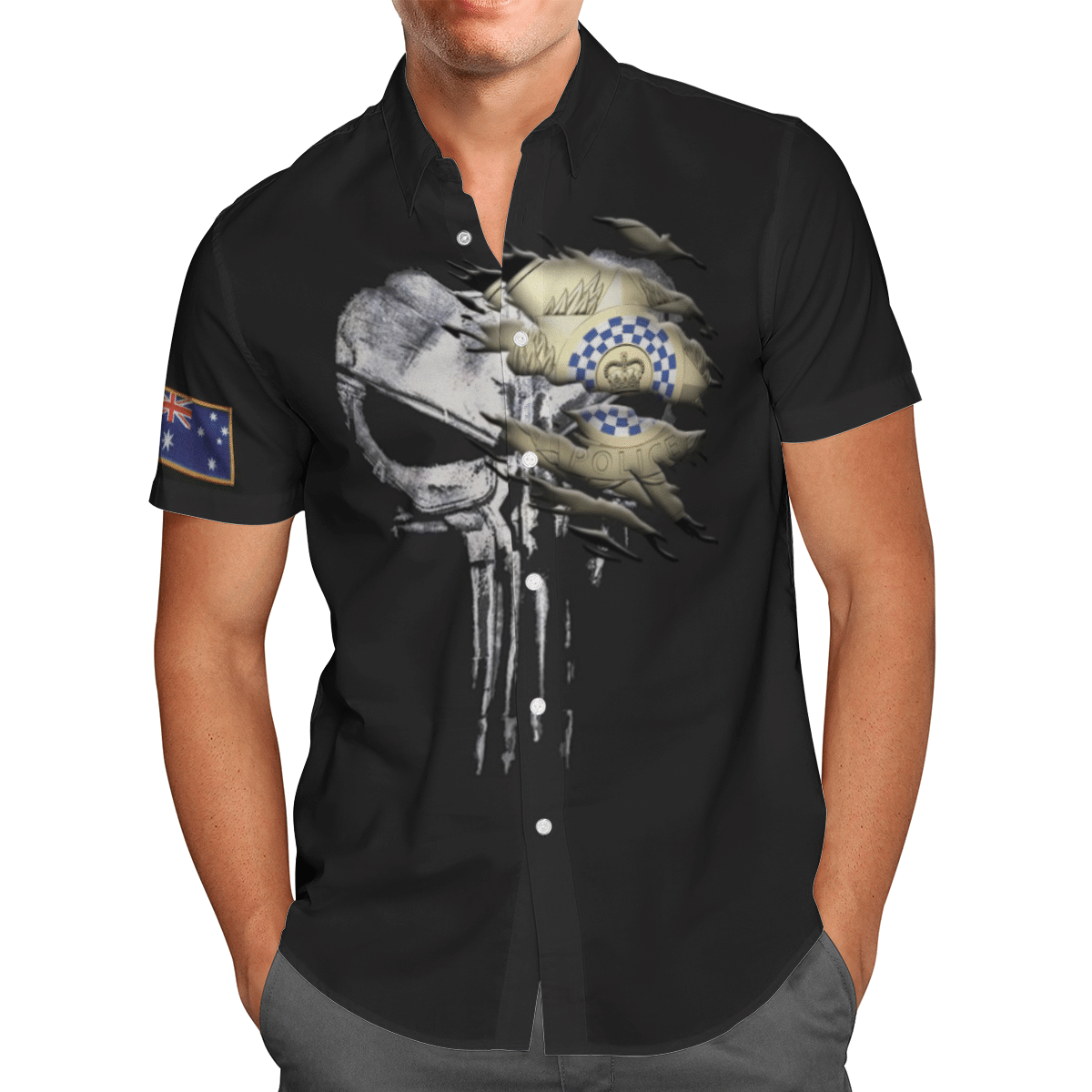 Queensland Police Service Short Sleeve Limited Hawaiian Shirt 2 Queensland Police Service Short Sleeve Limited Hawaiian Shirt word3