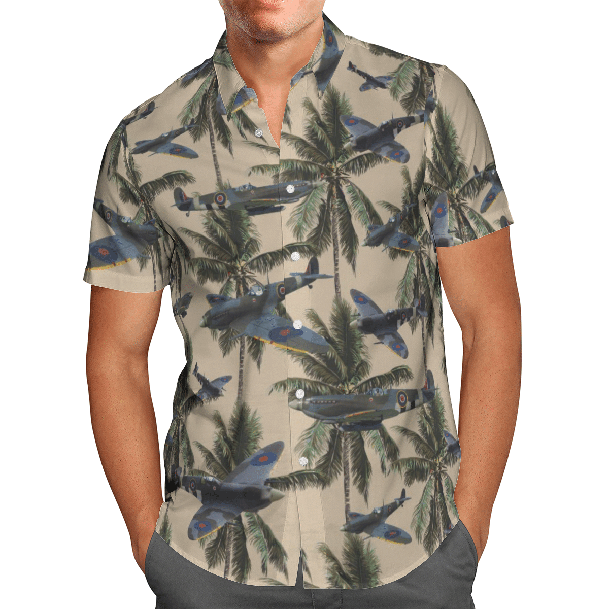 Canadian Supermarine Spitfire Short Sleeve Limited Hawaiian Shirt, Short 3 Canadian Supermarine Spitfire Short Sleeve Limited Hawaiian Shirt, Short word3