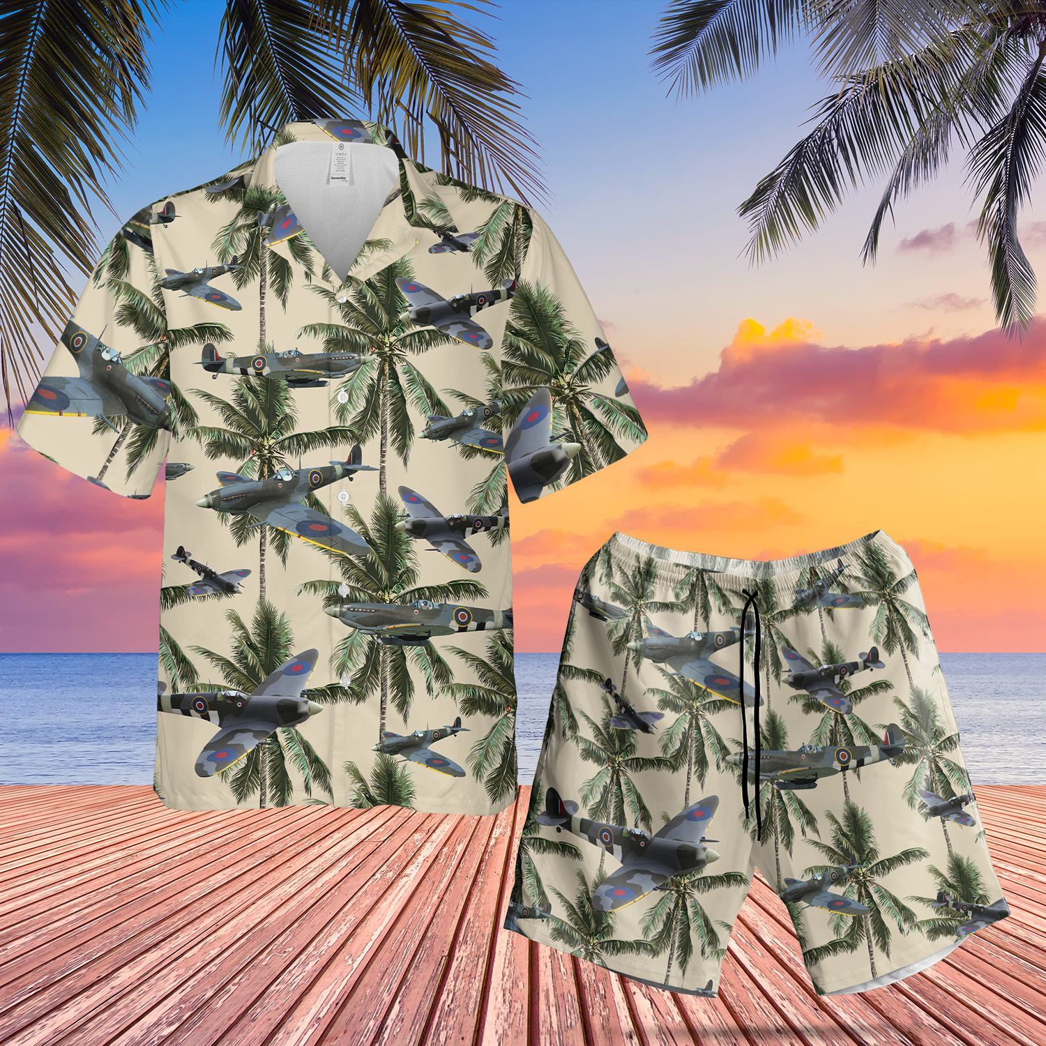 Canadian Supermarine Spitfire Short Sleeve Limited Hawaiian Shirt, Short 1 Canadian Supermarine Spitfire Short Sleeve Limited Hawaiian Shirt, Short word3