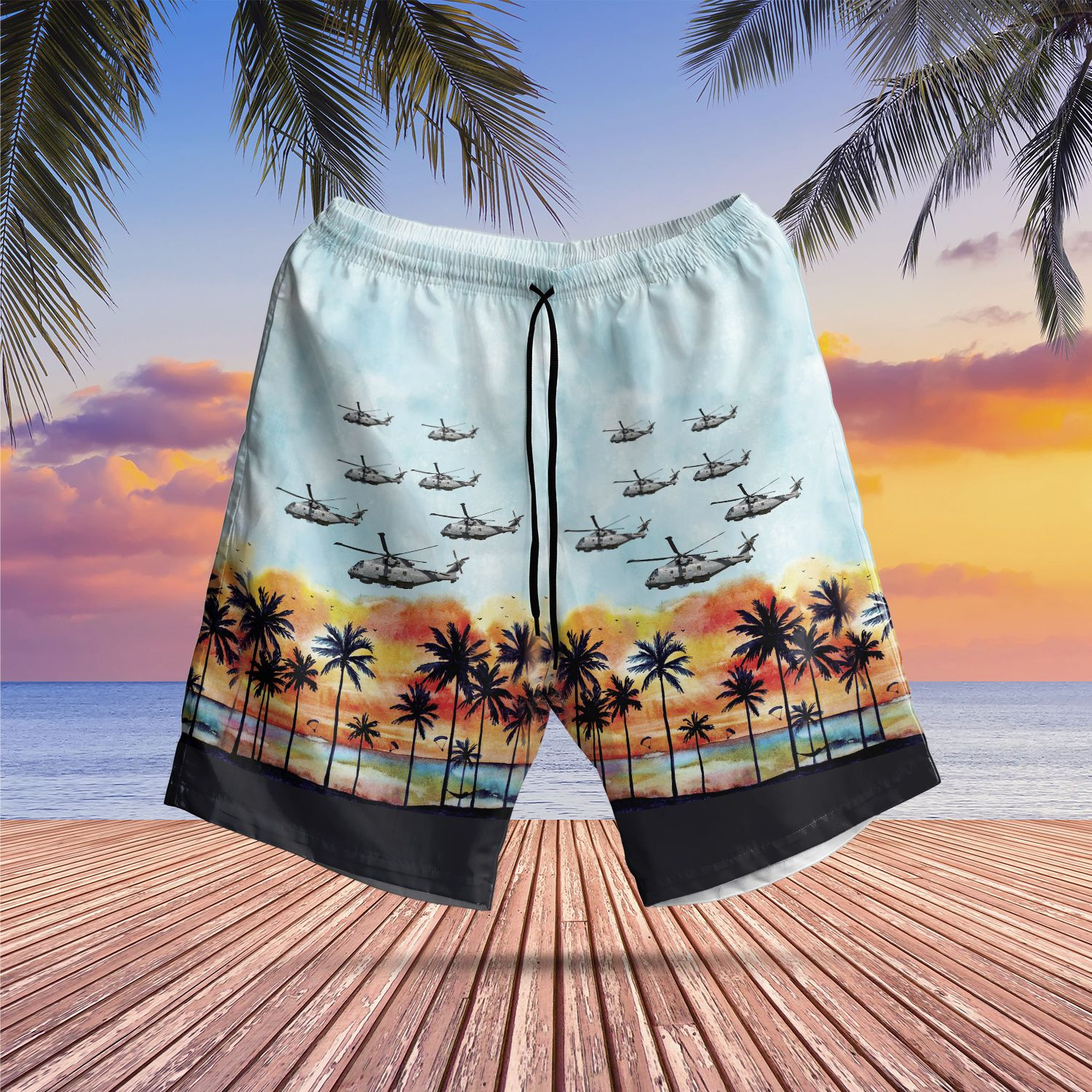 Royal Navy MERLIN HM MK2 Sunset blue Short Sleeve Limited Hawaiian Shirt, Short 2 Royal Navy MERLIN HM MK2 Sunset blue Short Sleeve Limited Hawaiian Shirt, Short word2