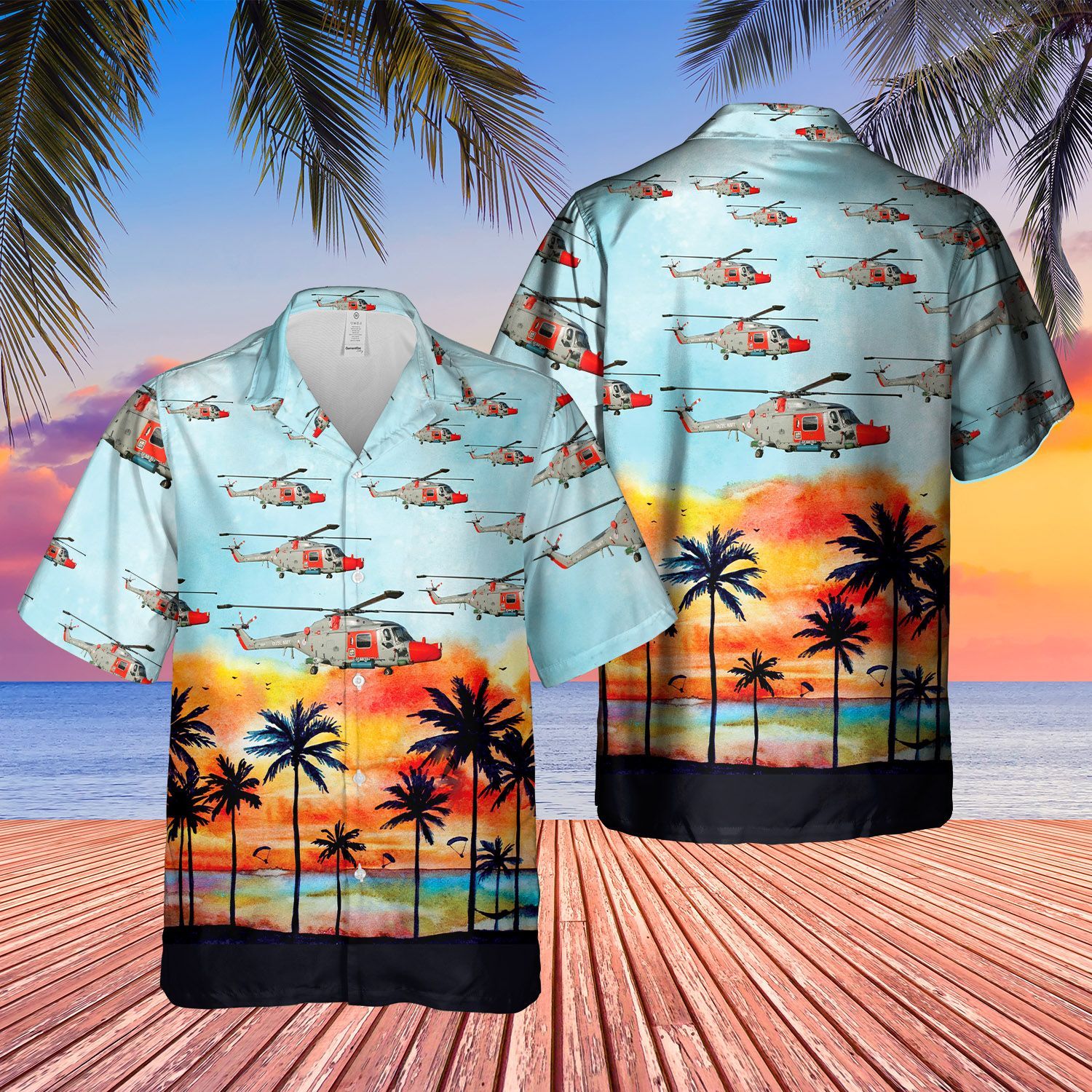 Royal Navy Lynx HAS.3S Short Sleeve Limited Hawaiian Shirt, Short