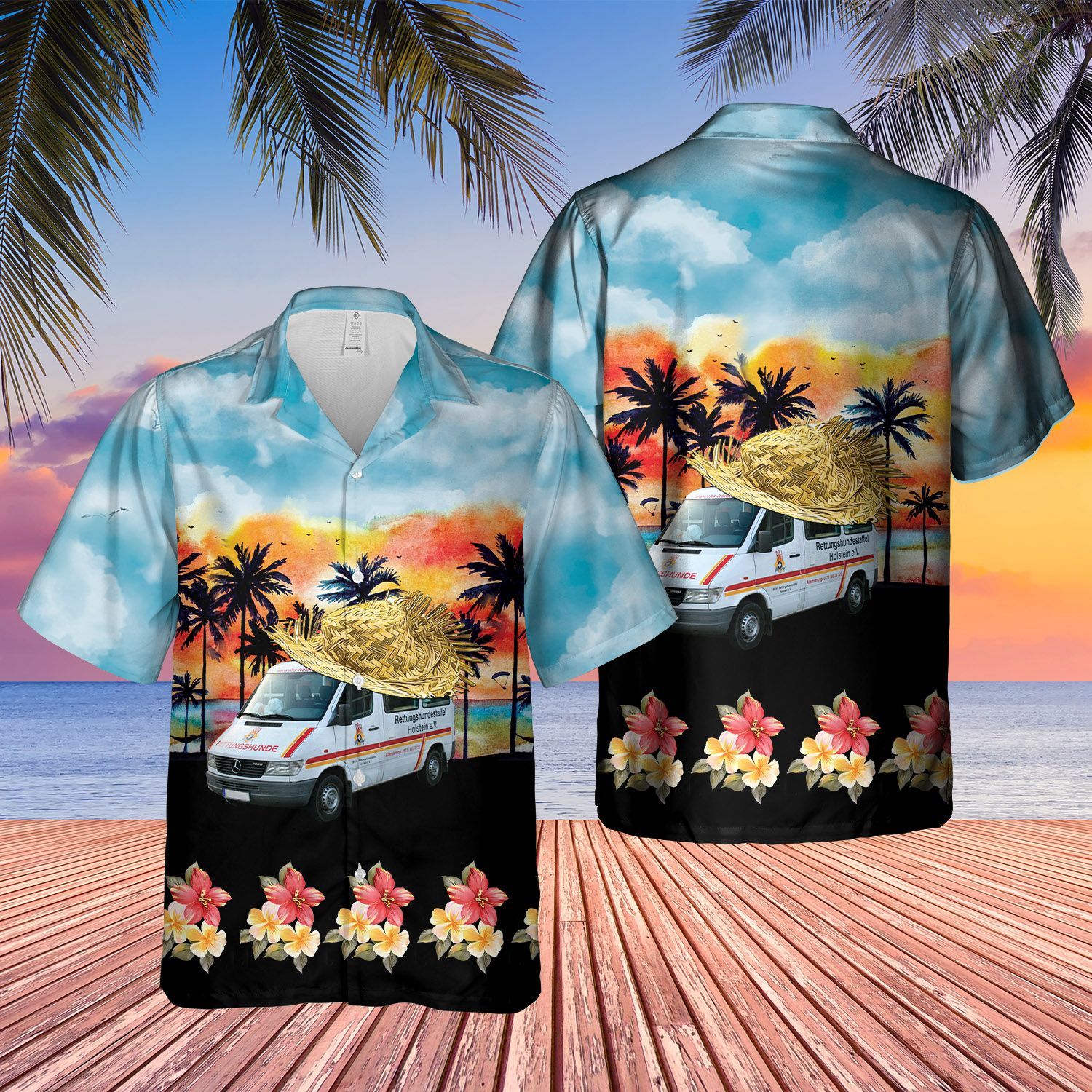 German Rescue Dog BRH Short Sleeve Limited Hawaiian Shirt word3