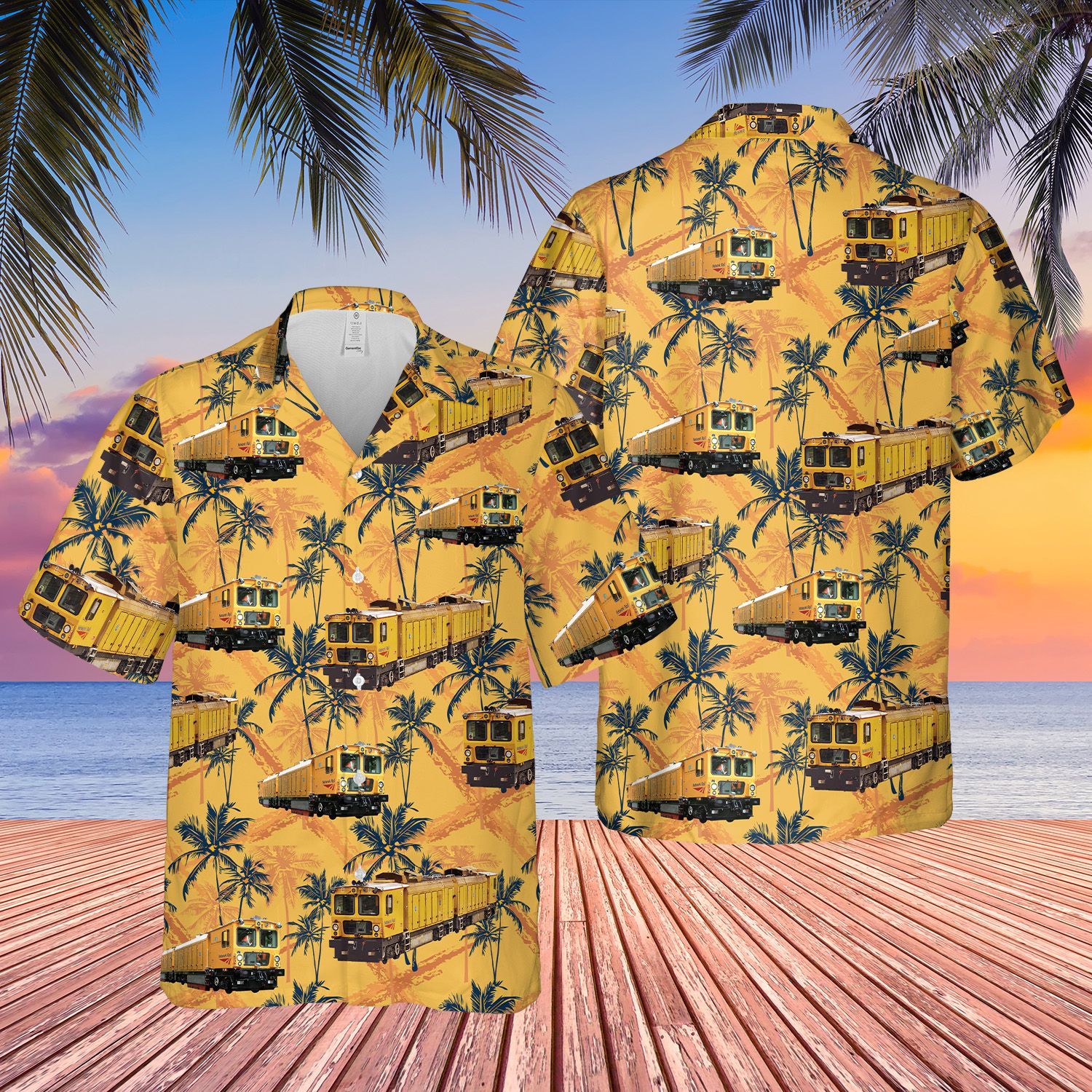 UK Network Rail Railgrinder Short Sleeve Limited Hawaiian Shirt