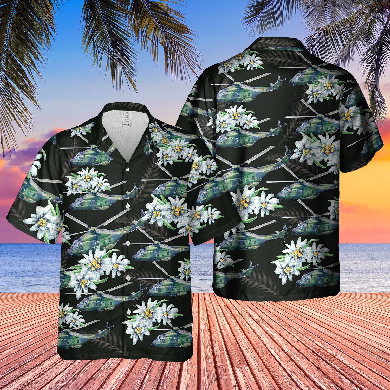 German Armed Forces Bundeswehr NHIndustries NH90 Short Sleeve Limited Hawaiian Shirt 7 German Armed Forces Bundeswehr NHIndustries NH90 Short Sleeve Limited Hawaiian Shirt word2