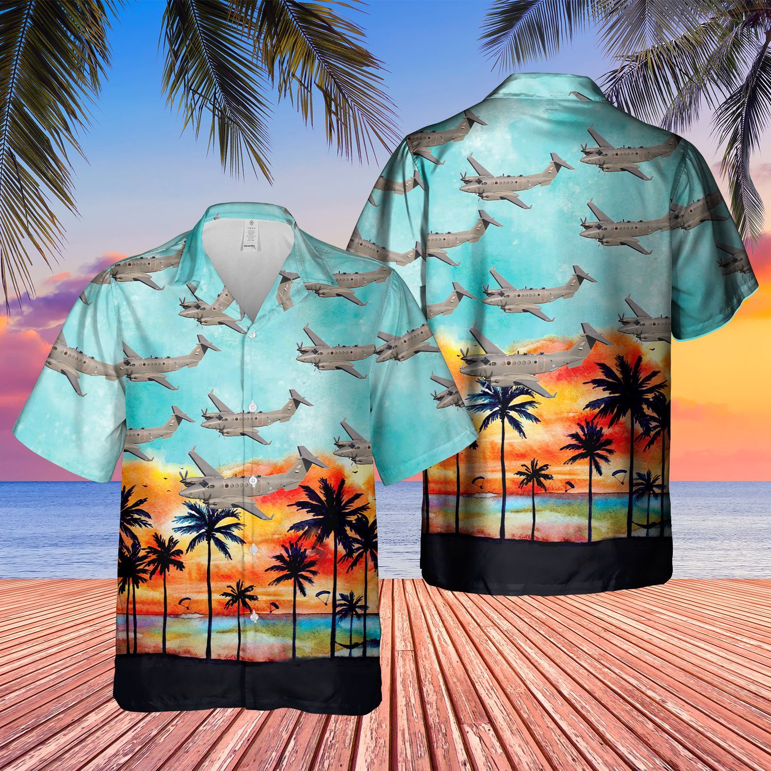 RAF Hawker Beechcraft Shadow R1s Short Sleeve Limited Hawaiian Shirt, Short 6 RAF Hawker Beechcraft Shadow R1s Short Sleeve Limited Hawaiian Shirt, Short word3