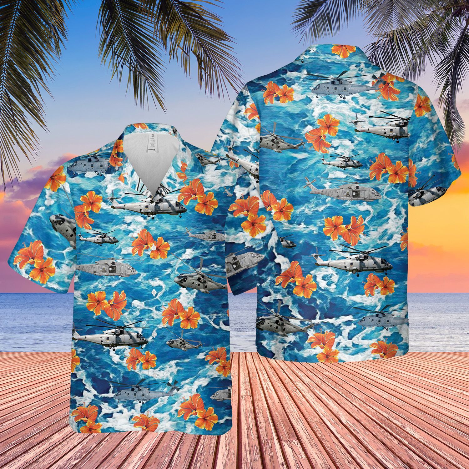 Royal Navy MERLIN MK2 Short Sleeve Limited Hawaiian Shirt word3