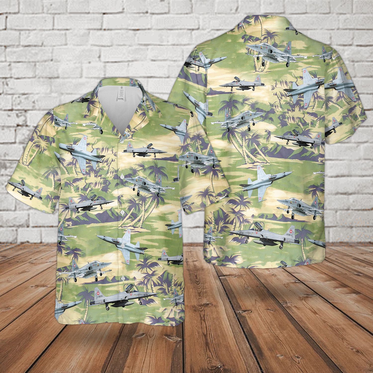 Swiss Armed Forces Northrop F-5 Short Sleeve Limited Hawaiian Shirt word3