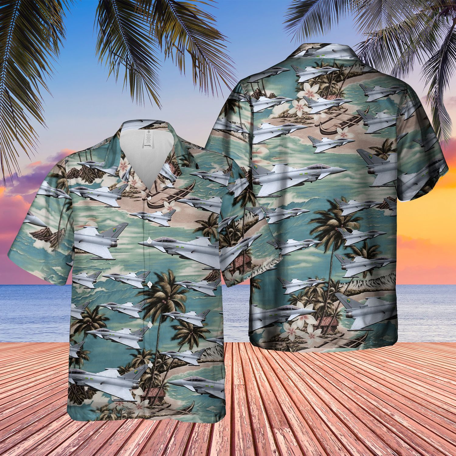 RAF Eurofighter Typhoon FGR4 Short Sleeve Limited Hawaiian Shirt, Short word2