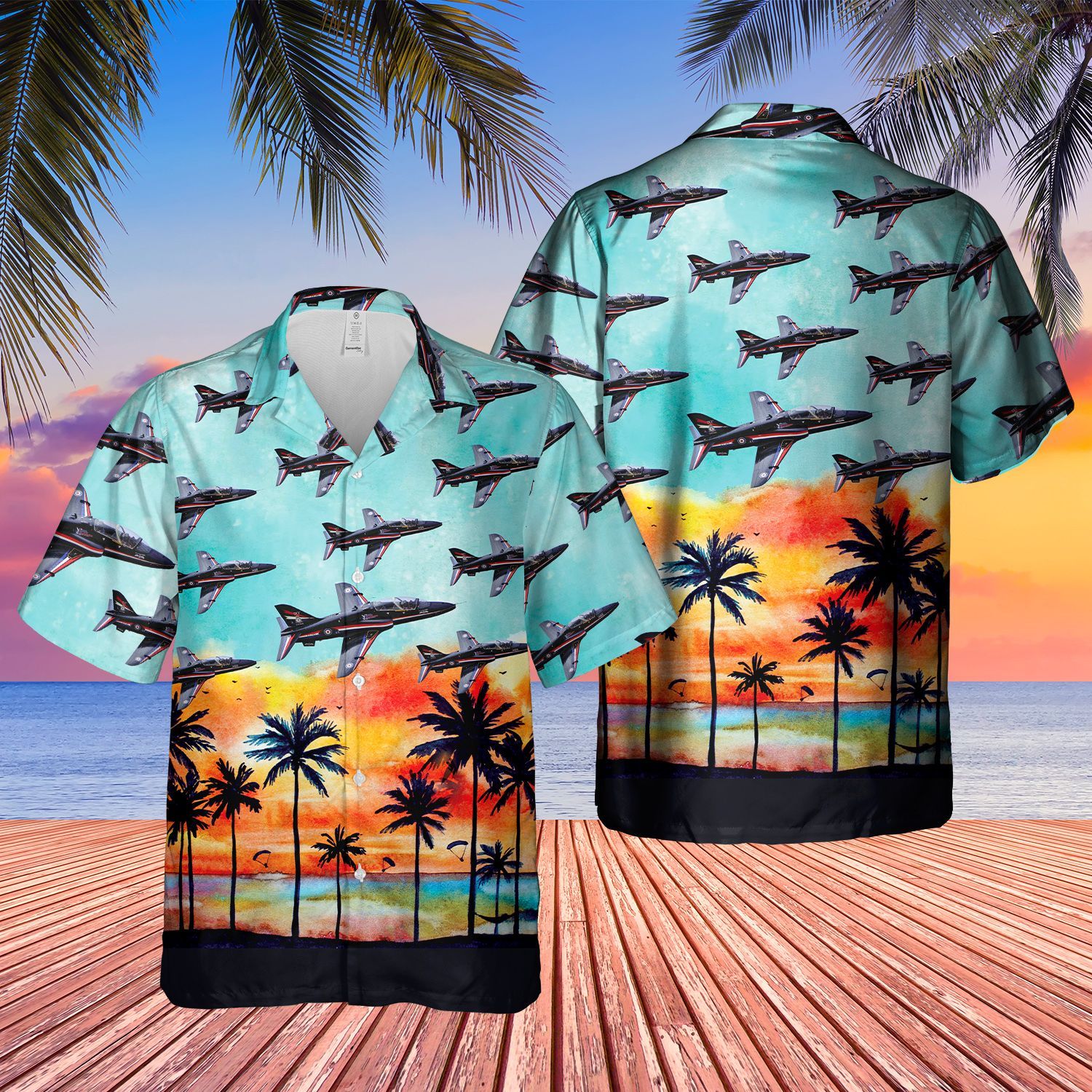 RAF British Aerospace Hawk T1 Short Sleeve Limited Hawaiian Shirt