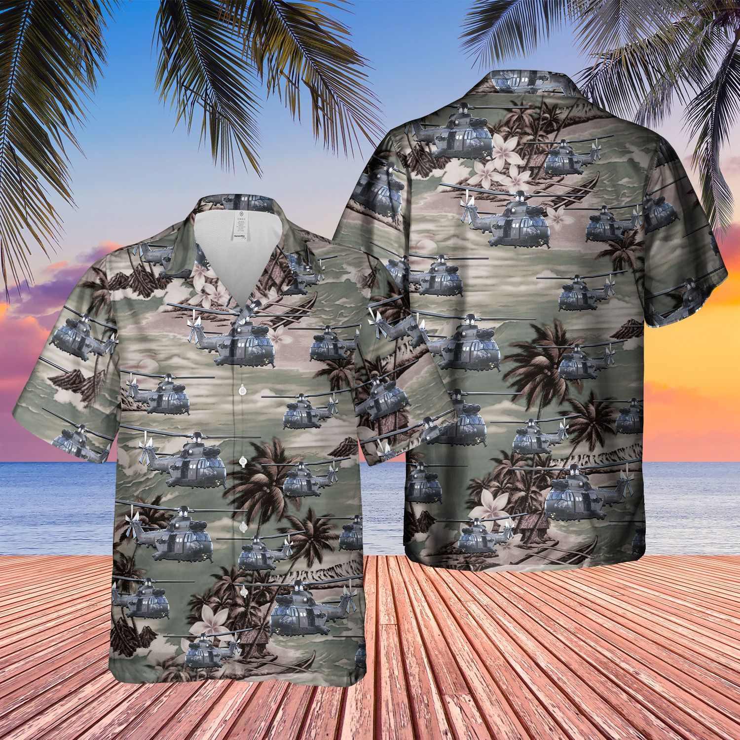 RAF The Puma HC MK2 Short Sleeve Limited Hawaiian Shirt, Short