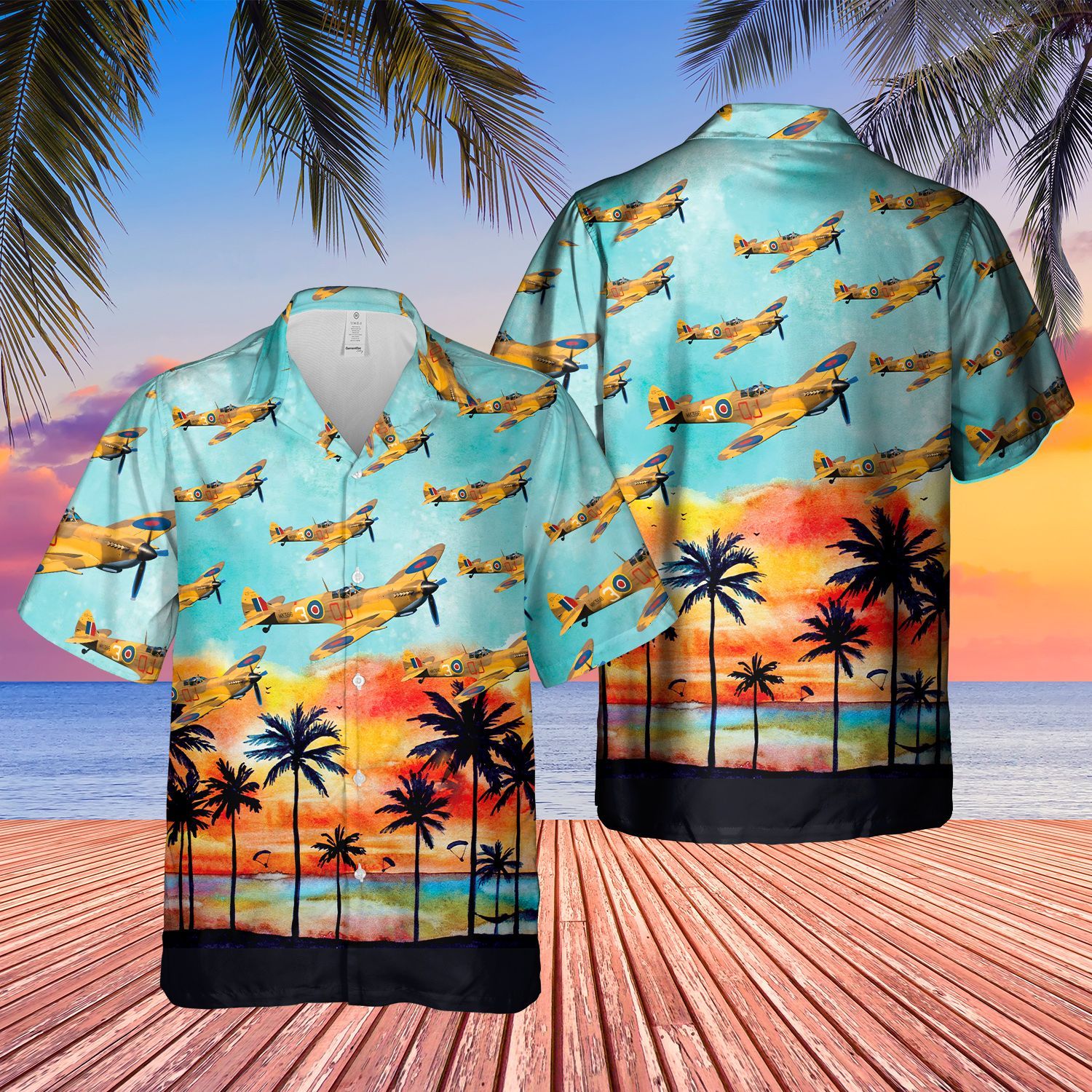 NEW RAF Supermarine Spitfire Hawaii Shirt 1 16450160787b7662fc4e