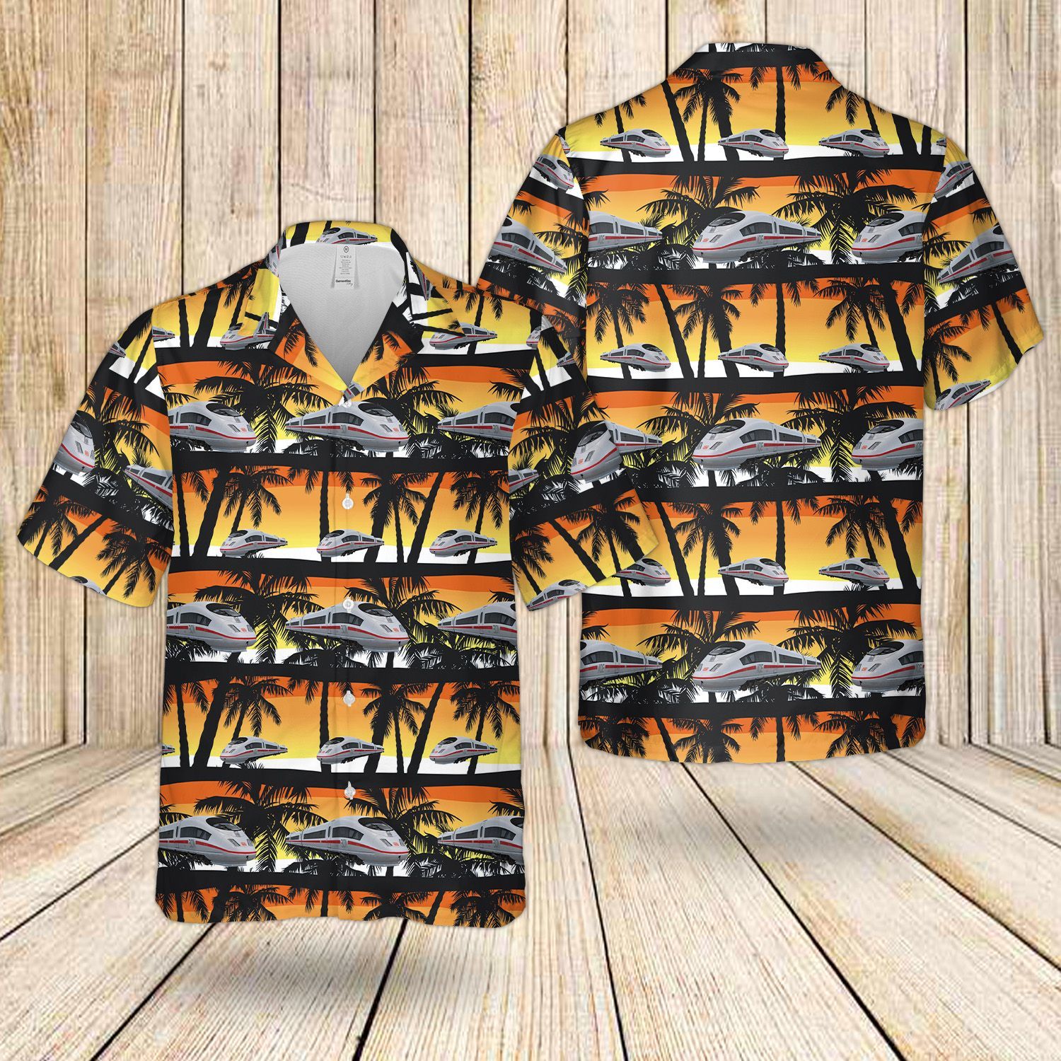 NEW German Deutsche Bahn ICE palm tree Hawaii Shirt 2 1645016078b7076eee3c
