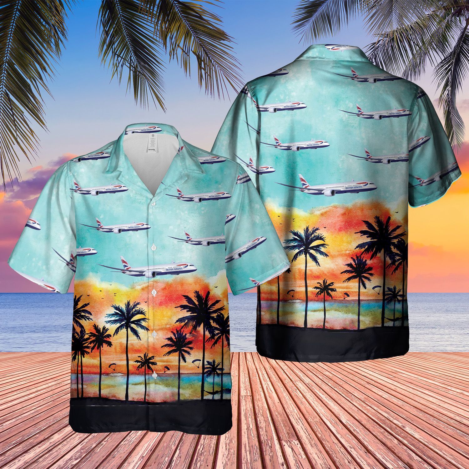 NEW British Airways Plane Hawaii Shirt 1 164501609277764e8667